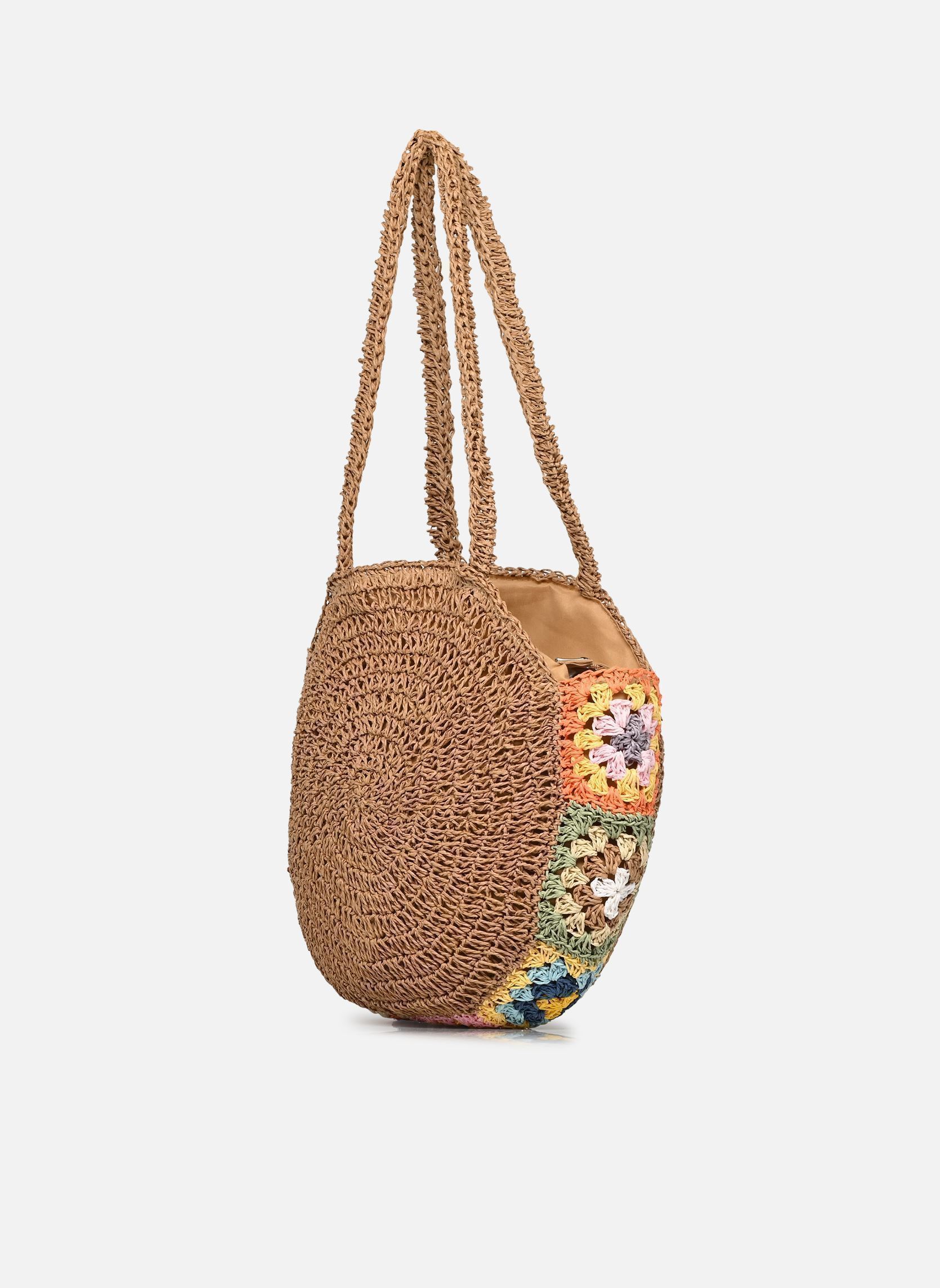 Paniers PCKILLIE ROUND SHOPPER femme beige Pieces Paniers PCKILLIE ROUND SHOPPER femme beige NATURE