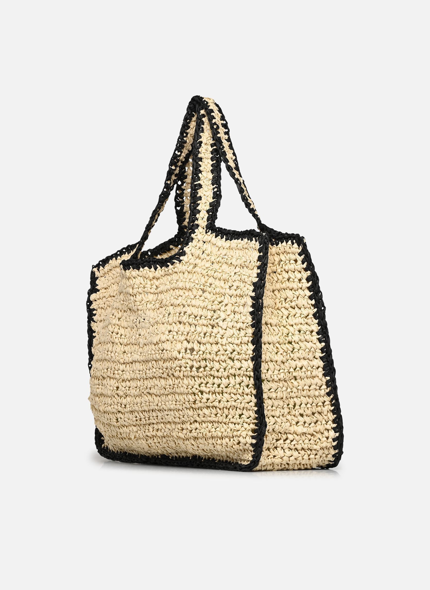 Paniers PCLYDIA CONTRAST SHOPPER femme beige Pieces Paniers PCLYDIA CONTRAST SHOPPER femme beige NATURE