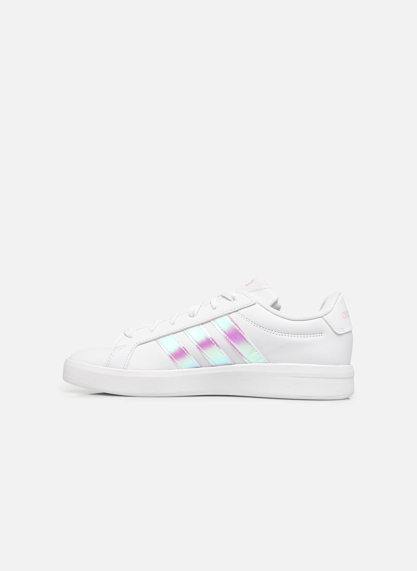 Baskets basses GRAND COURT 3.0 J fille blanc adidas sportswear Baskets basses GRAND COURT 3.0 J fille blanc FTWWHT/IRIDES/ALMPNK