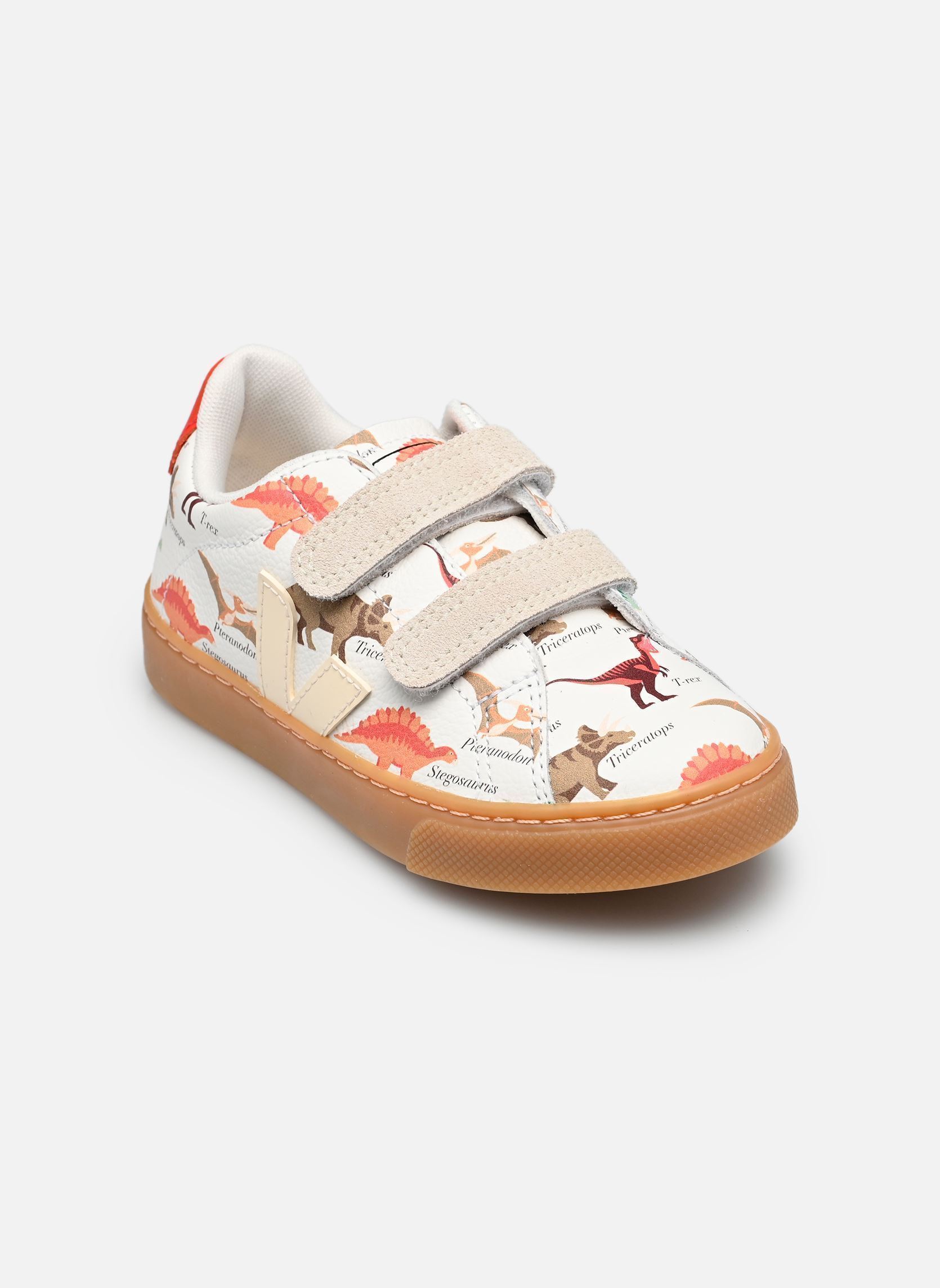Niedrige Sneaker SMALL ESPLAR VELCRO LEATHER X MUSEUM D'H jungen weiß Veja Niedrige Sneaker SMALL ESPLAR VELCRO LEATHER X MUSEUM D'H jungen weiß Dinosaur
