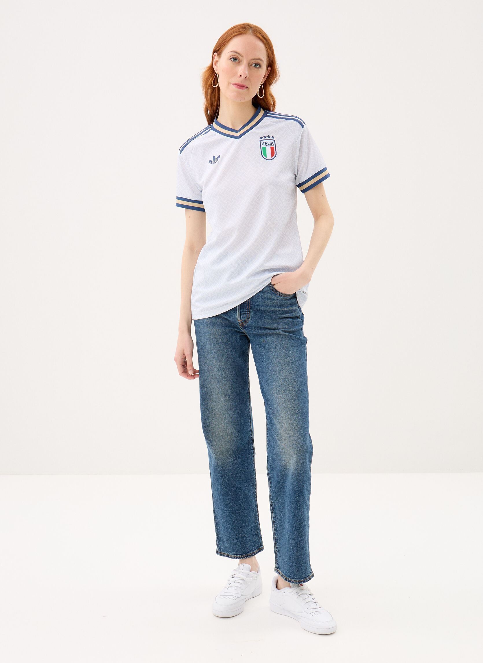 Tee-shirts FIGC A JSY W femme bleu adidas performance Tee-shirts FIGC A JSY W femme bleu AERBLU