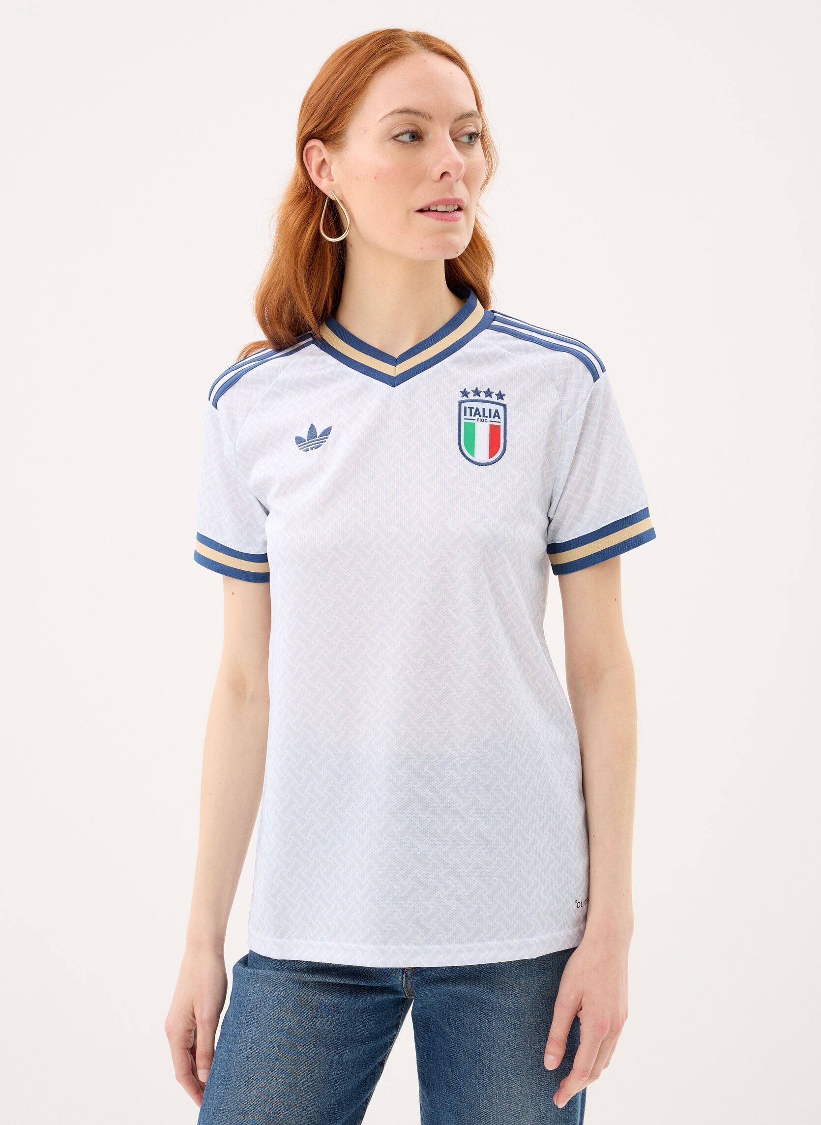Tee-shirts FIGC A JSY W femme bleu adidas performance Tee-shirts FIGC A JSY W femme bleu AERBLU
