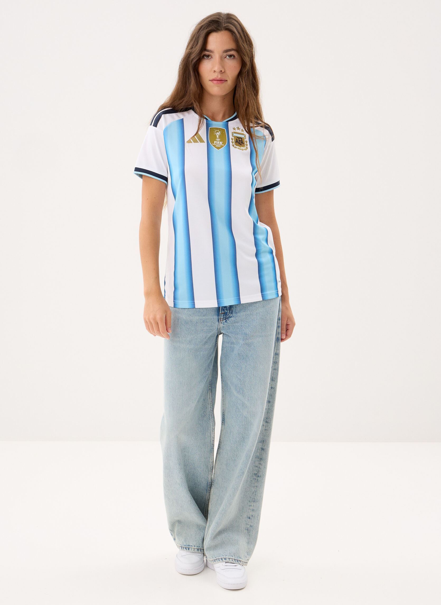 T-Shirts AFA H JSY W D damen weiß adidas performance T-Shirts AFA H JSY W D damen weiß WHITE/ICEBLU/LTBLUE