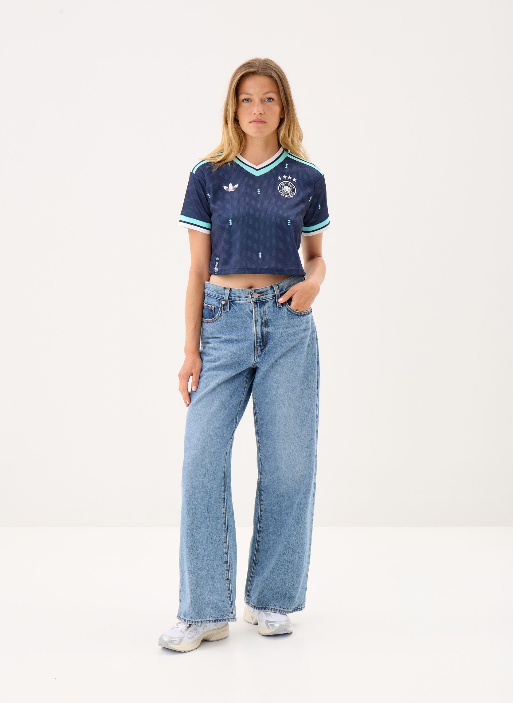 Tee-shirts DFB A JSY CRO W femme bleu adidas performance Tee-shirts DFB A JSY CRO W femme bleu Conavy