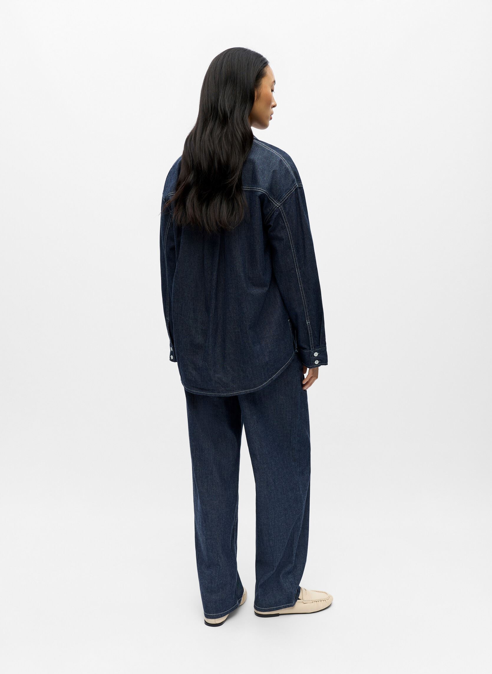 Langarm-Hemden Objgina L/S Lo Denim Shirt Noos damen blau OBJECT Langarm-Hemden Objgina L/S Lo Denim Shirt Noos damen blau Dark Blue Denim