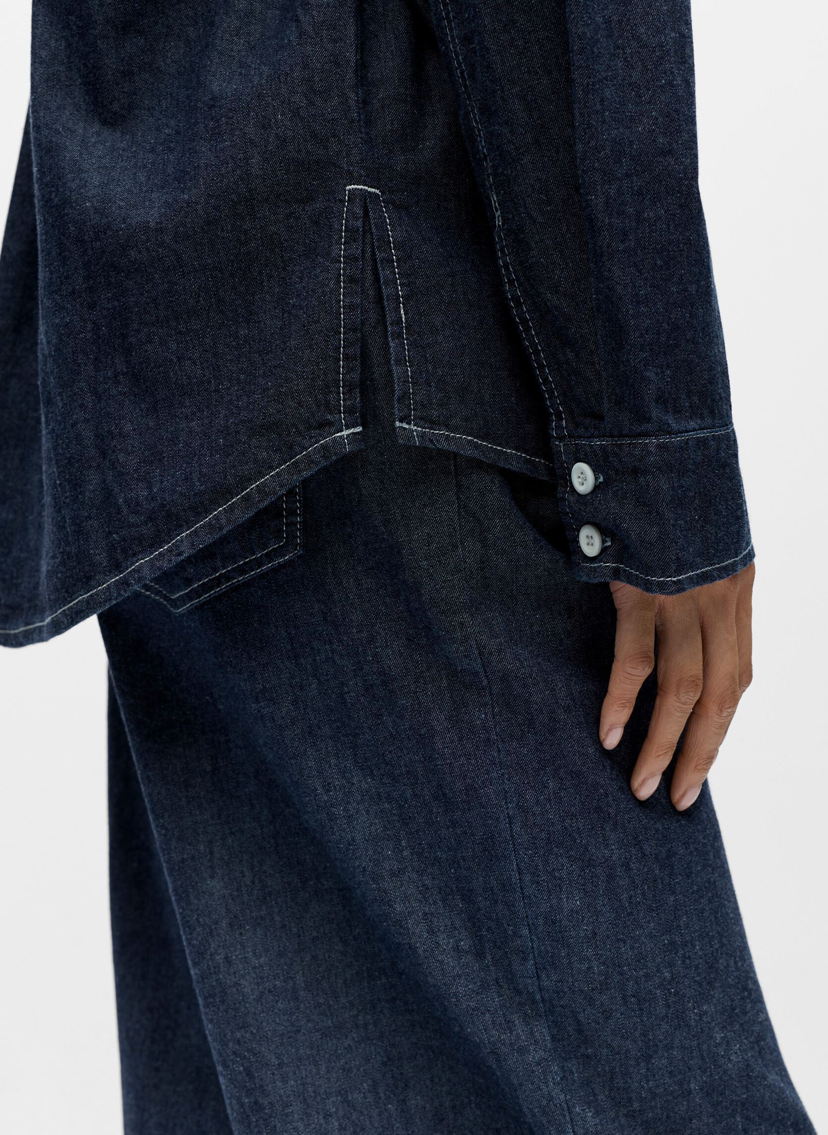 Langarm-Hemden Objgina L/S Lo Denim Shirt Noos damen blau OBJECT Langarm-Hemden Objgina L/S Lo Denim Shirt Noos damen blau Dark Blue Denim