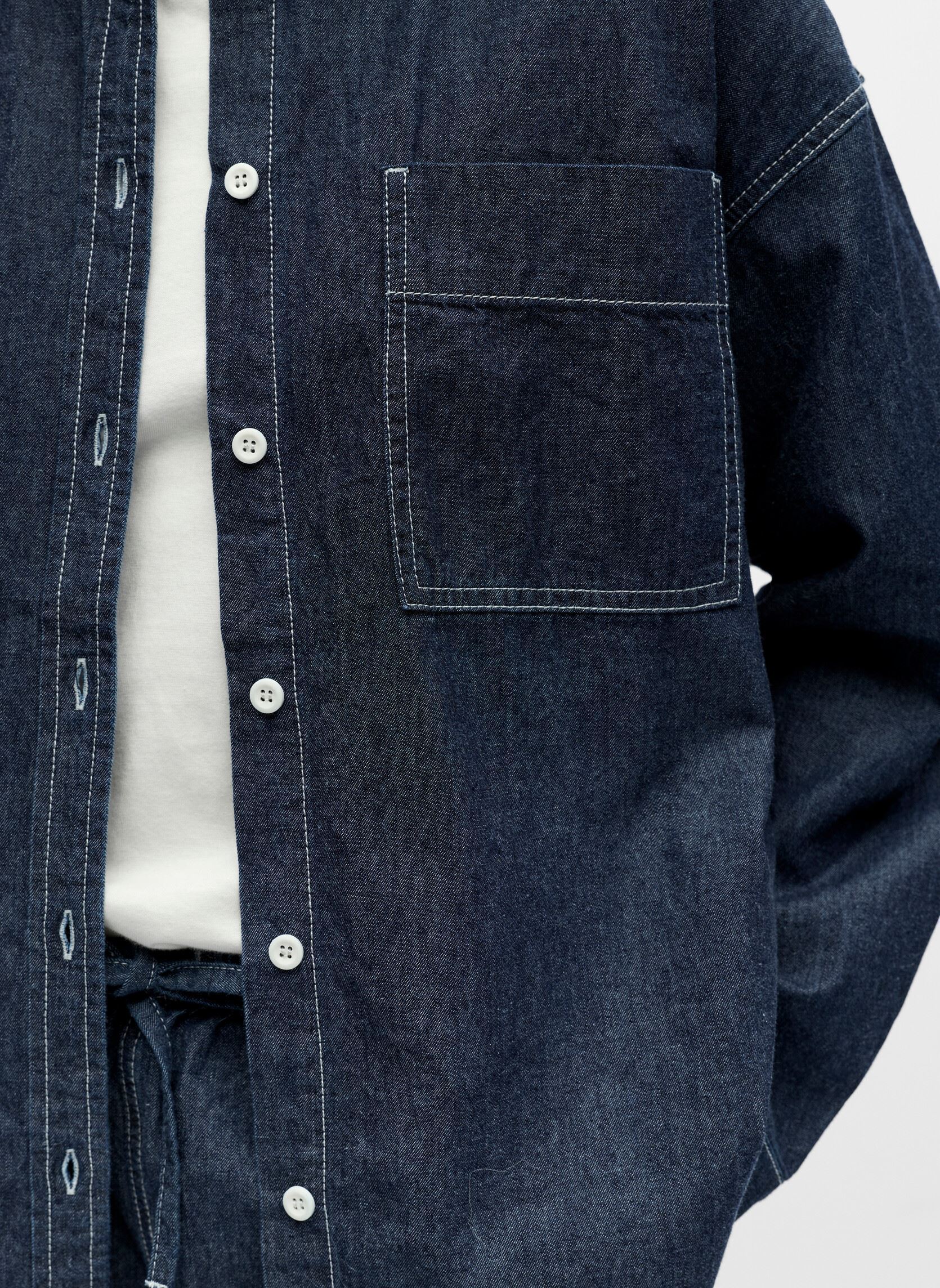 Langarm-Hemden Objgina L/S Lo Denim Shirt Noos damen blau OBJECT Langarm-Hemden Objgina L/S Lo Denim Shirt Noos damen blau Dark Blue Denim