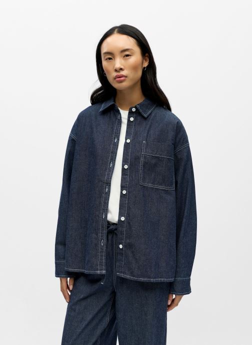 OBJECT Chemises manches longues Objgina L/S Lo Denim Shirt Noos femme bleu