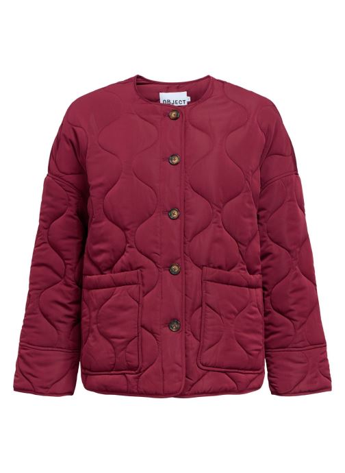 OBJECT Bomberjacks Objallie Ls Lo Quilted Jacket Noos dames bordeaux