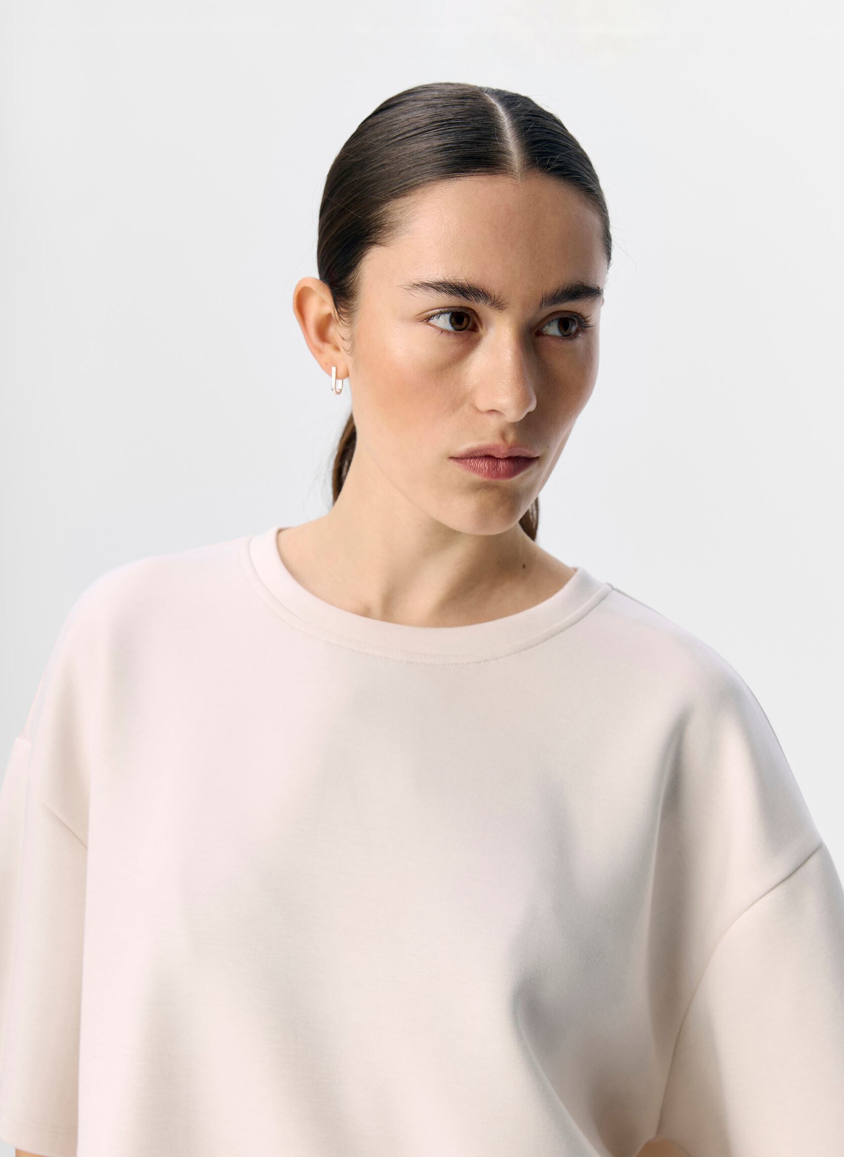 T-shirts met korte mouwen Objandrea Re 2/4 T-Shirt Noos dames wit OBJECT T-shirts met korte mouwen Objandrea Re 2/4 T-Shirt Noos dames wit White Sand