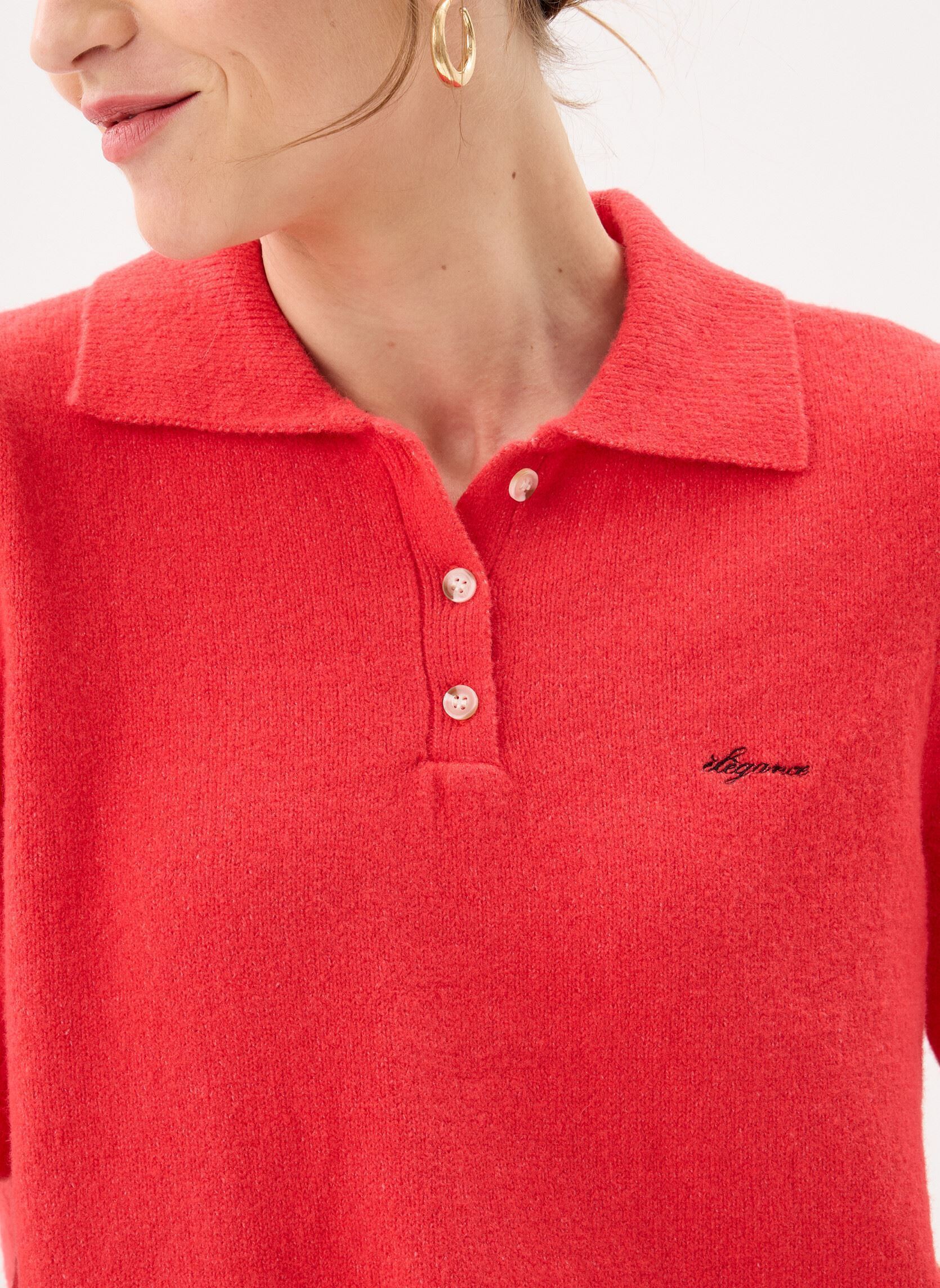 Kurzarm-Poloshirts Objdebbie S/S Re Knit Polo 143 damen rot OBJECT Kurzarm-Poloshirts Objdebbie S/S Re Knit Polo 143 damen rot POINSETTIA