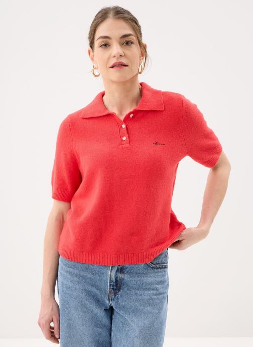 OBJECT Polos manches courtes Objdebbie S/S Re Knit Polo 143 femme rouge