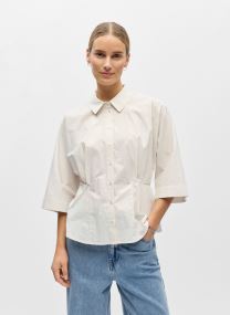 Korte mouw overhemden Objmerle Hope 3/4 Re Shirt 143 dames wit