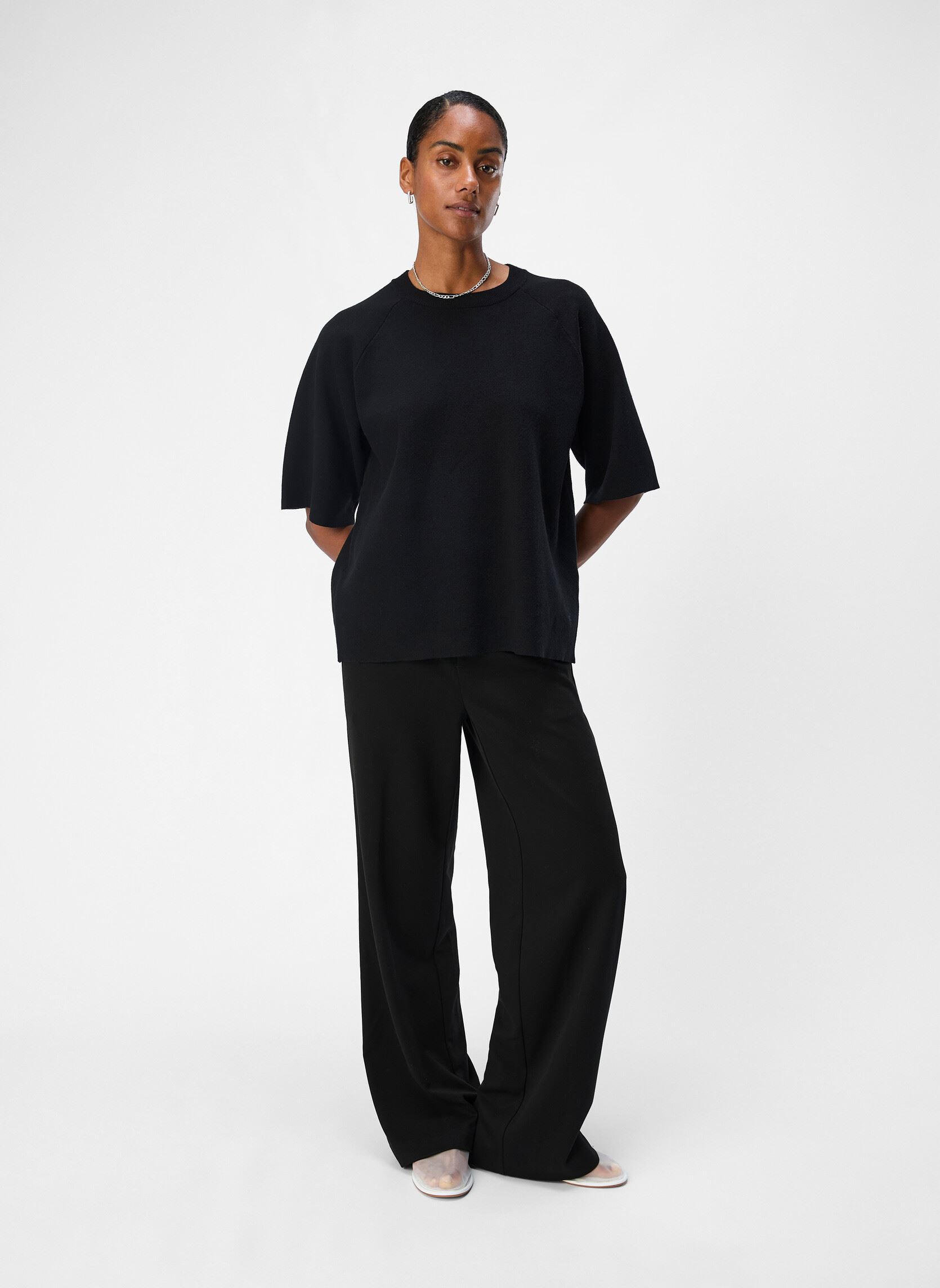 Pullover Objreynard 2/4 Knit Pullover Noos damen schwarz OBJECT Pullover Objreynard 2/4 Knit Pullover Noos damen schwarz Black