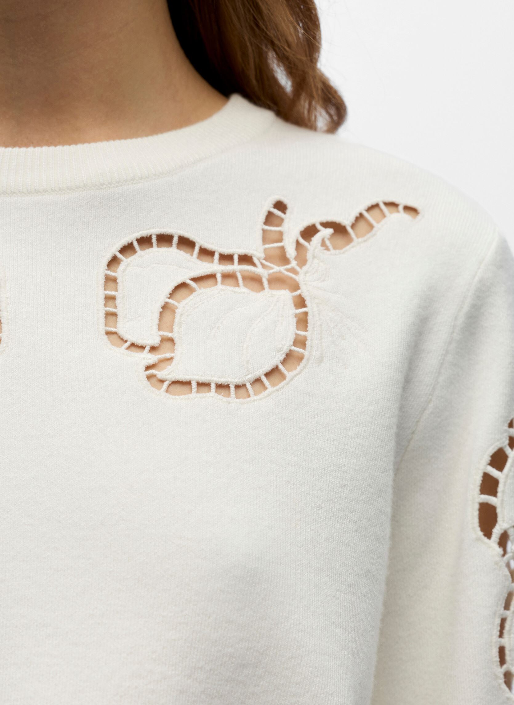 Pulls Objreynard Cutout O-Neck Pullover Div femme blanc OBJECT Pulls Objreynard Cutout O-Neck Pullover Div femme blanc Cloud Dancer