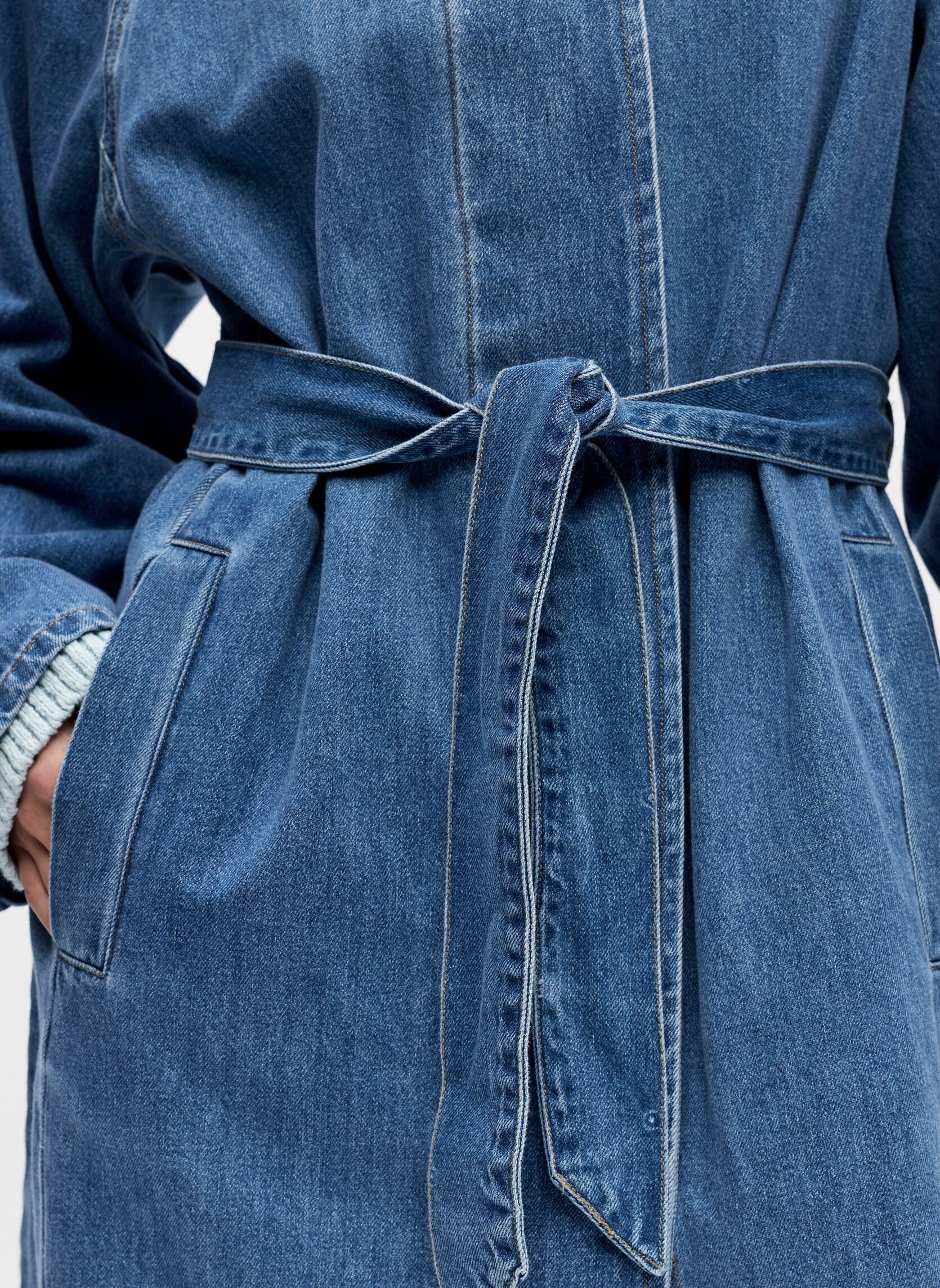 Trenchcoats Objtrinna L/S Denim Trenchcoat Noos dames blauw OBJECT Trenchcoats Objtrinna L/S Denim Trenchcoat Noos dames blauw MEDIUM BLUE DENIM