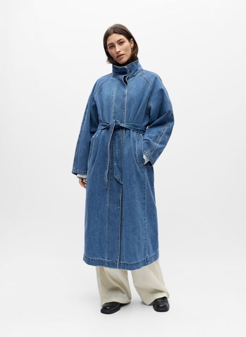 OBJECT Trench-coats Objtrinna L/S Denim Trenchcoat Noos femme bleu
