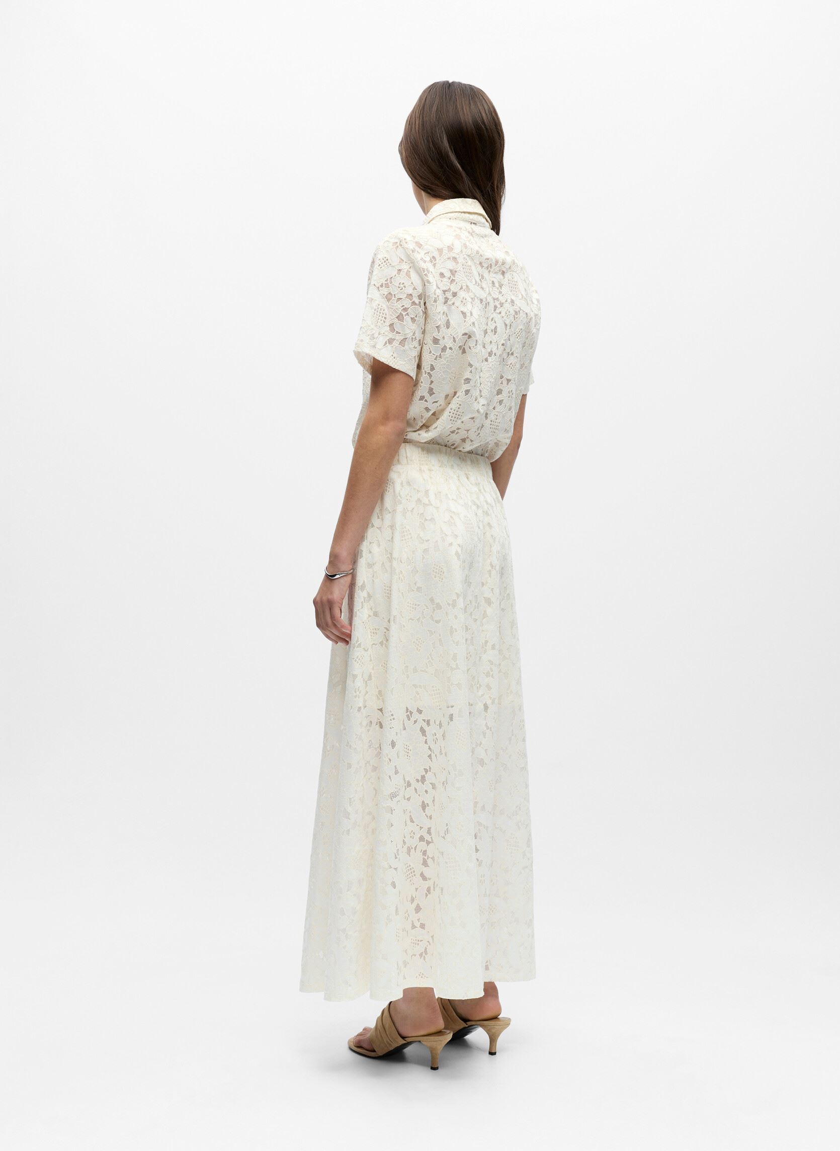Jupes longues Objbianca Mw Lo Long Skirt Noos femme blanc OBJECT Jupes longues Objbianca Mw Lo Long Skirt Noos femme blanc White Sand