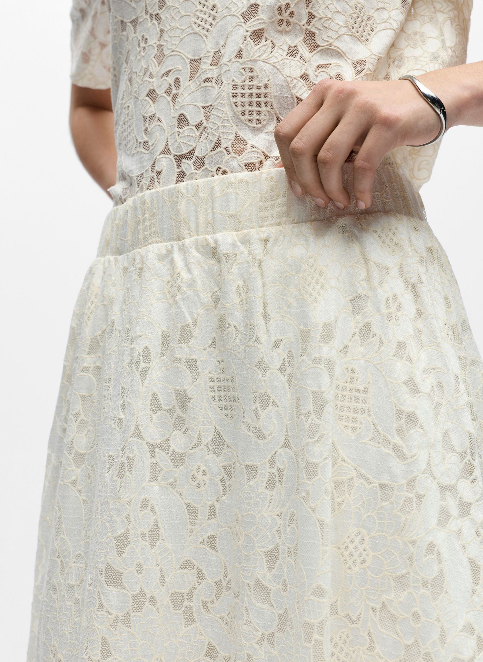 Jupes longues Objbianca Mw Lo Long Skirt Noos femme blanc OBJECT Jupes longues Objbianca Mw Lo Long Skirt Noos femme blanc White Sand