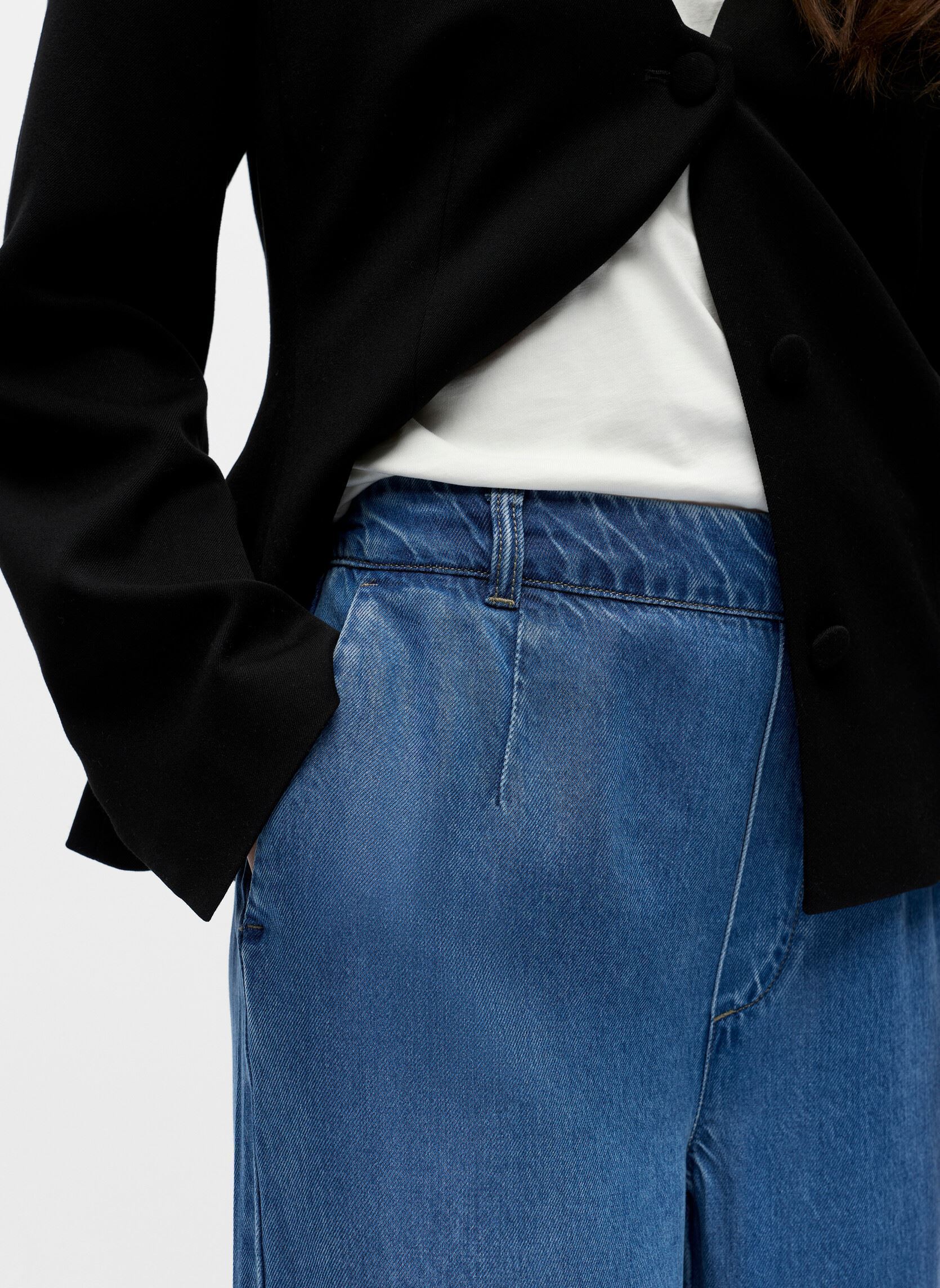 Pantalons larges Objframe Lisa Wide Mw Pant Noos femme bleu OBJECT Pantalons larges Objframe Lisa Wide Mw Pant Noos femme bleu Medium Blue Denim