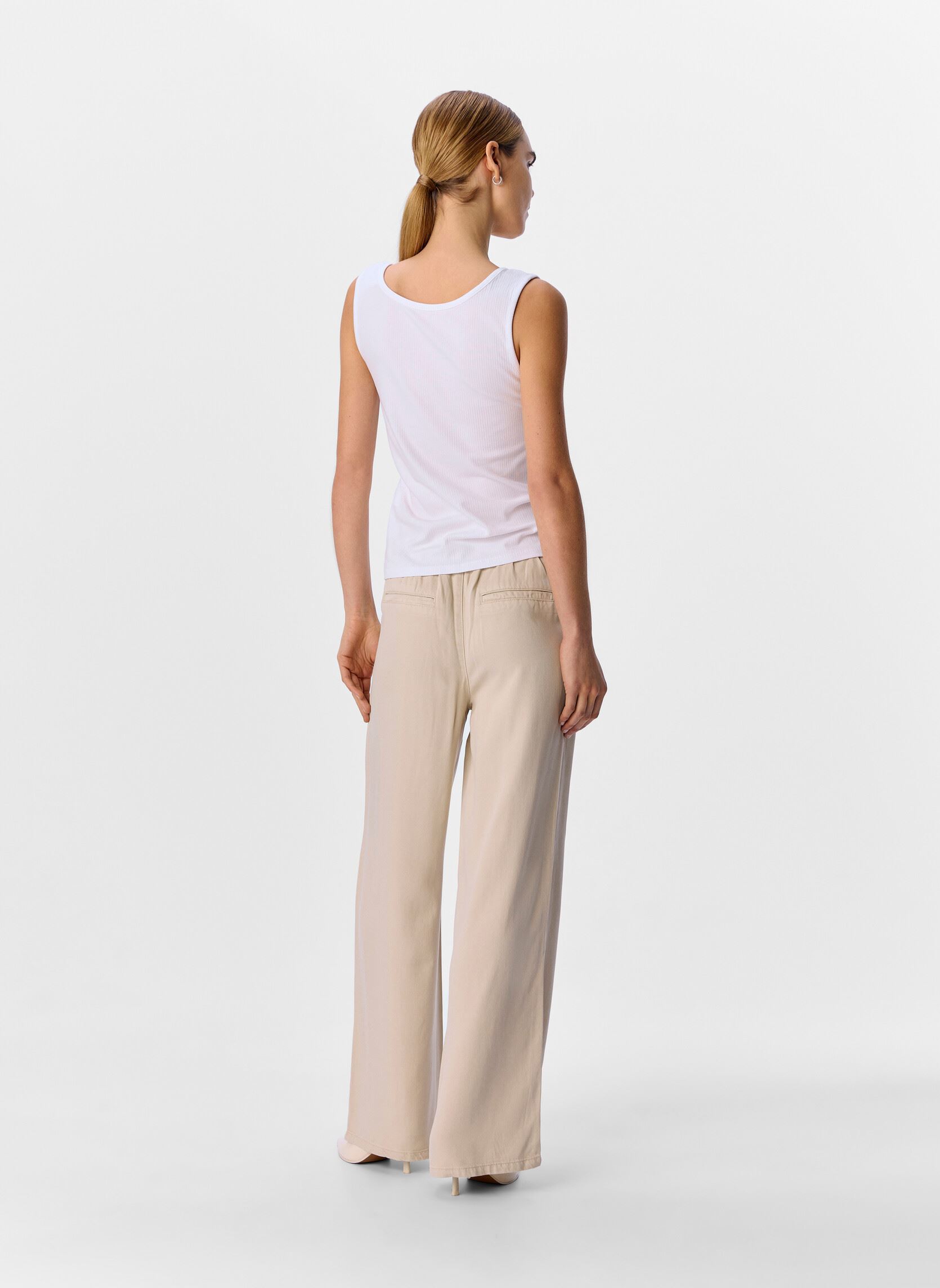 Pantalons larges Objframe Lisa Wide Mw Pant Noos femme beige OBJECT Pantalons larges Objframe Lisa Wide Mw Pant Noos femme beige Birch
