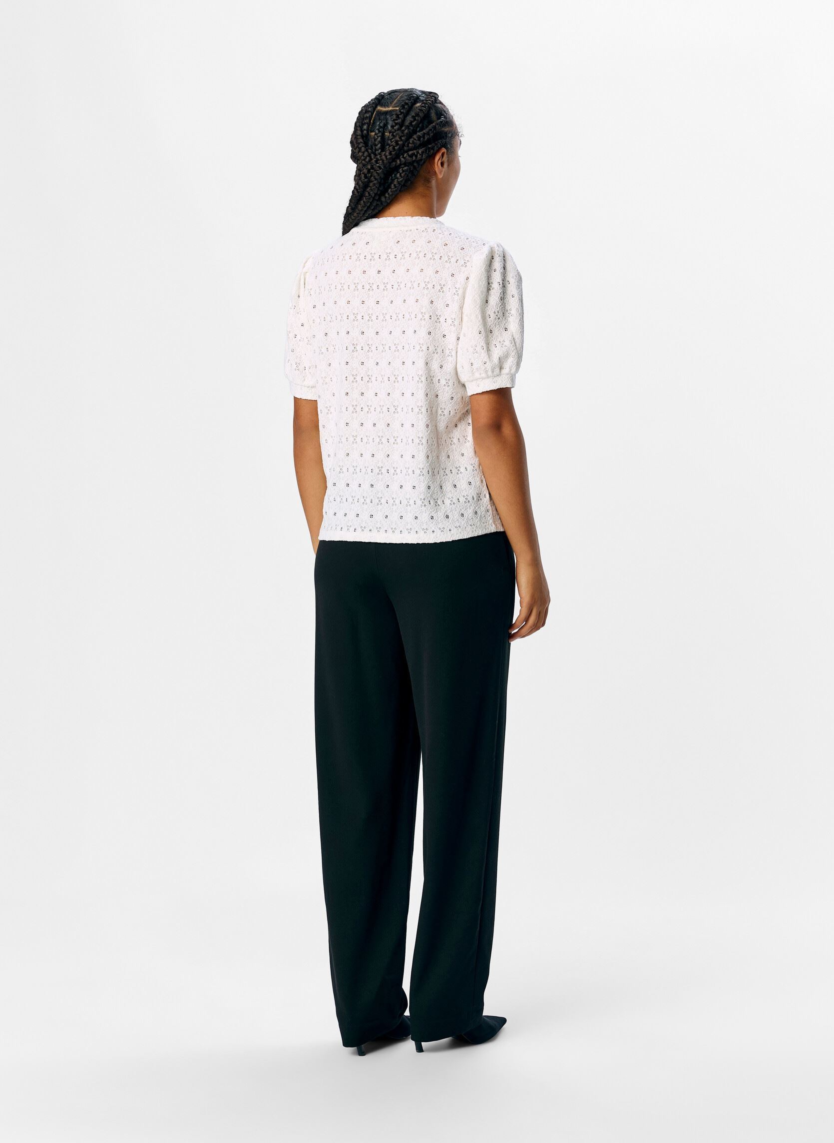 Tee-shirts manches courtes Objlaila S/S Re Top Noos femme blanc OBJECT Tee-shirts manches courtes Objlaila S/S Re Top Noos femme blanc CLOUD DANCER