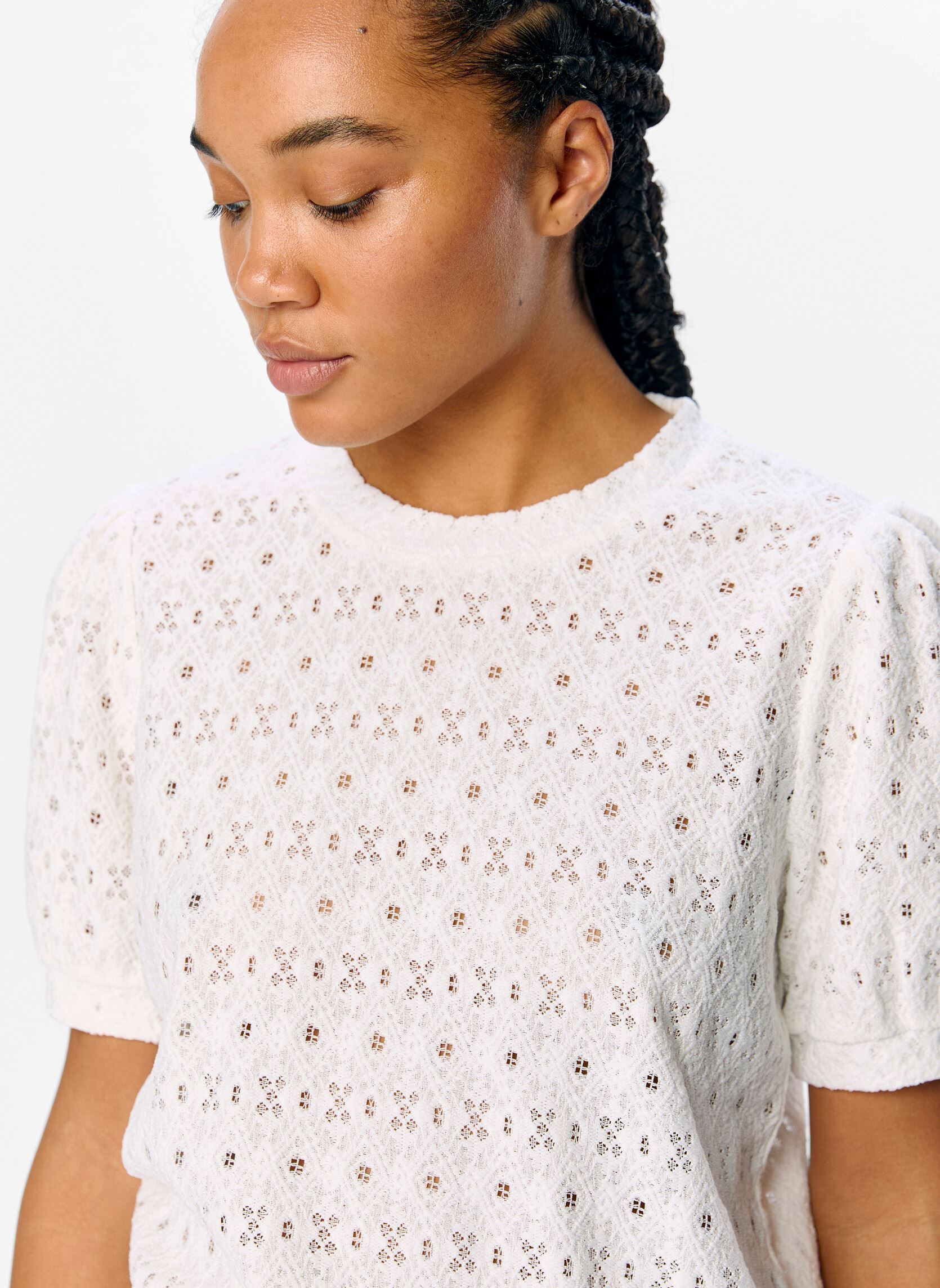 Tee-shirts manches courtes Objlaila S/S Re Top Noos femme blanc OBJECT Tee-shirts manches courtes Objlaila S/S Re Top Noos femme blanc CLOUD DANCER