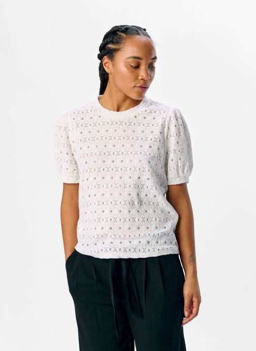 OBJECT Tee-shirts manches courtes Objlaila S/S Re Top Noos femme blanc