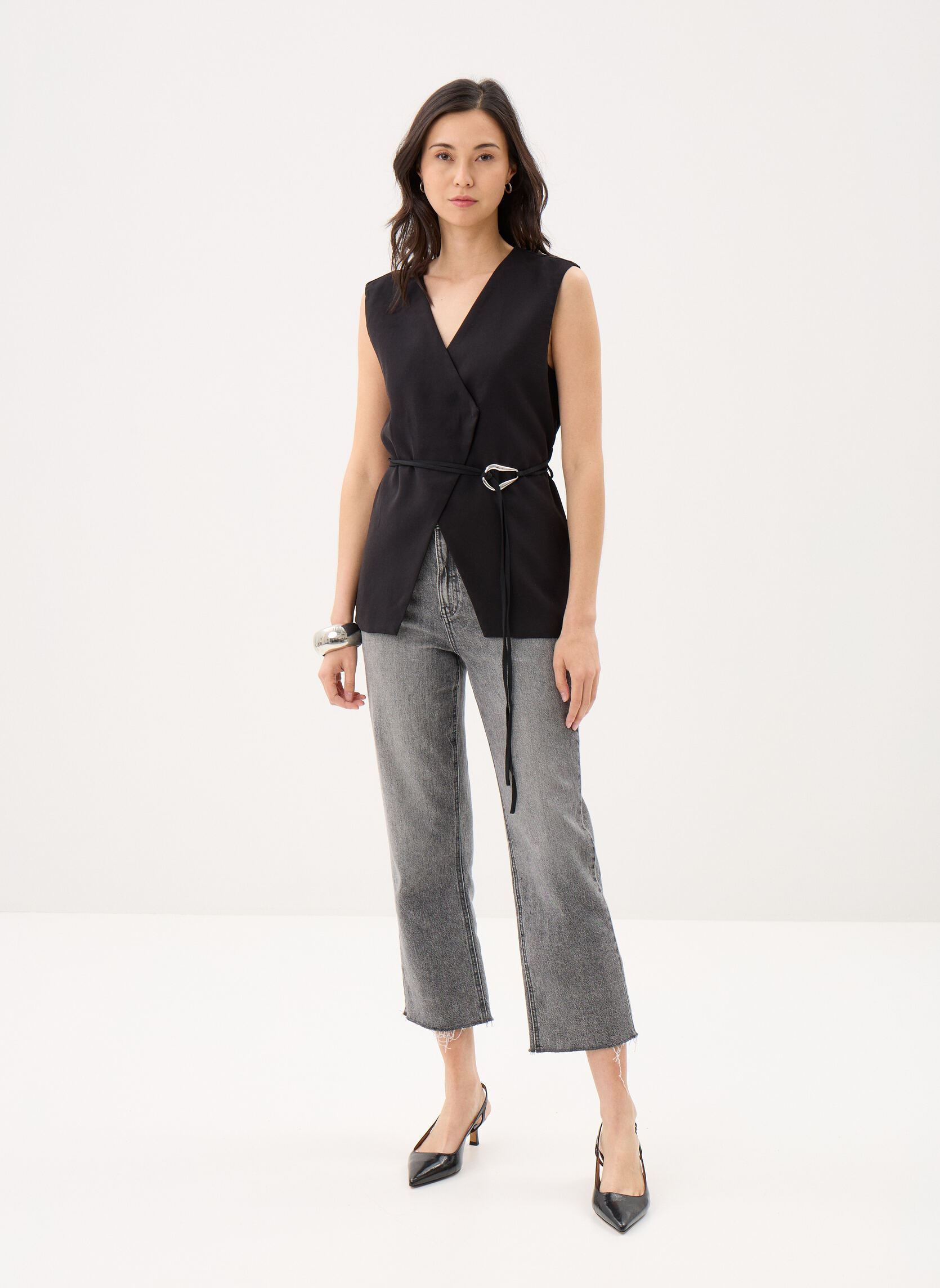 Gilets Objmabel S/L Waistcoat E Vip 26 femme noir OBJECT Gilets Objmabel S/L Waistcoat E Vip 26 femme noir Black