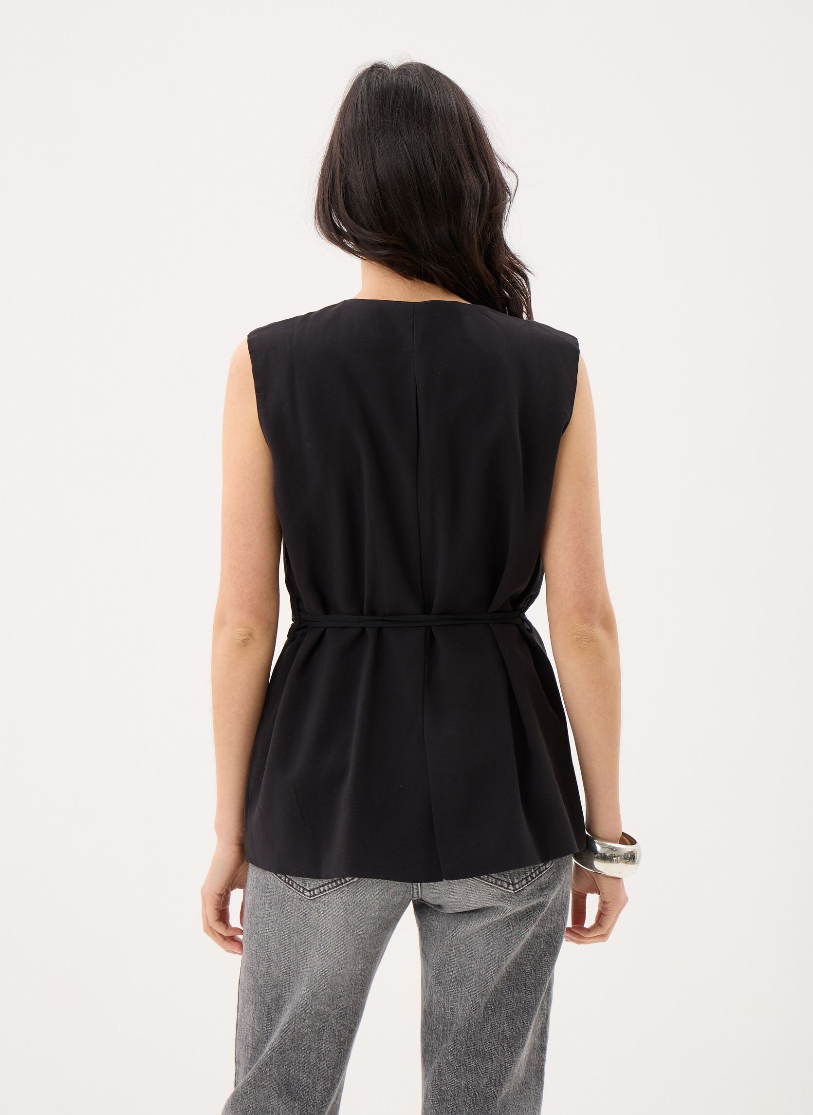 Gilets Objmabel S/L Waistcoat E Vip 26 femme noir OBJECT Gilets Objmabel S/L Waistcoat E Vip 26 femme noir Black