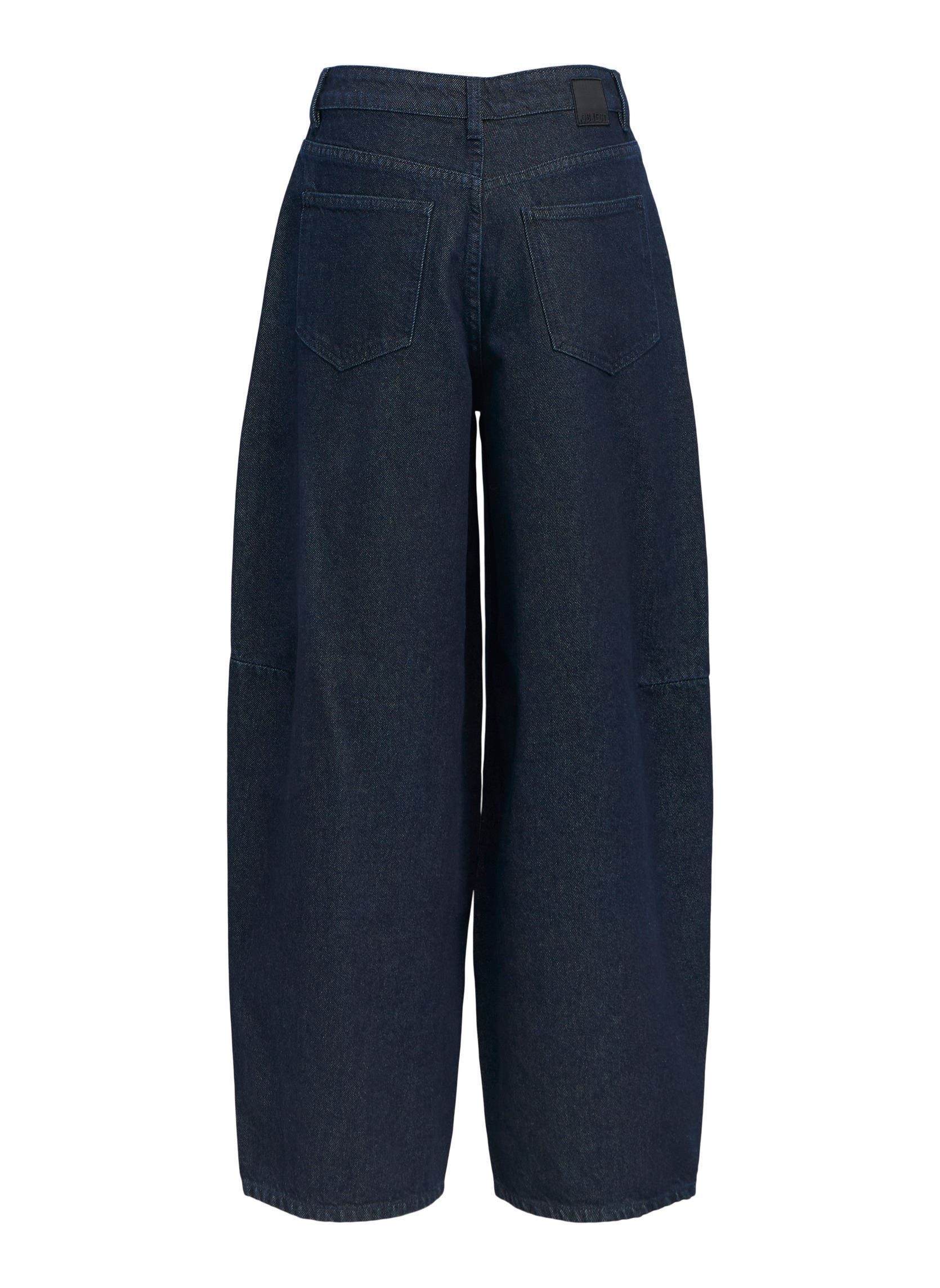 Wijde jeans / Flared Jeans Objmoji Elsa Mw Super Barel Jeans Noos dames blauw OBJECT Wijde jeans / Flared Jeans Objmoji Elsa Mw Super Barel Jeans Noos dames blauw DARK MIDNIGHT DENIM