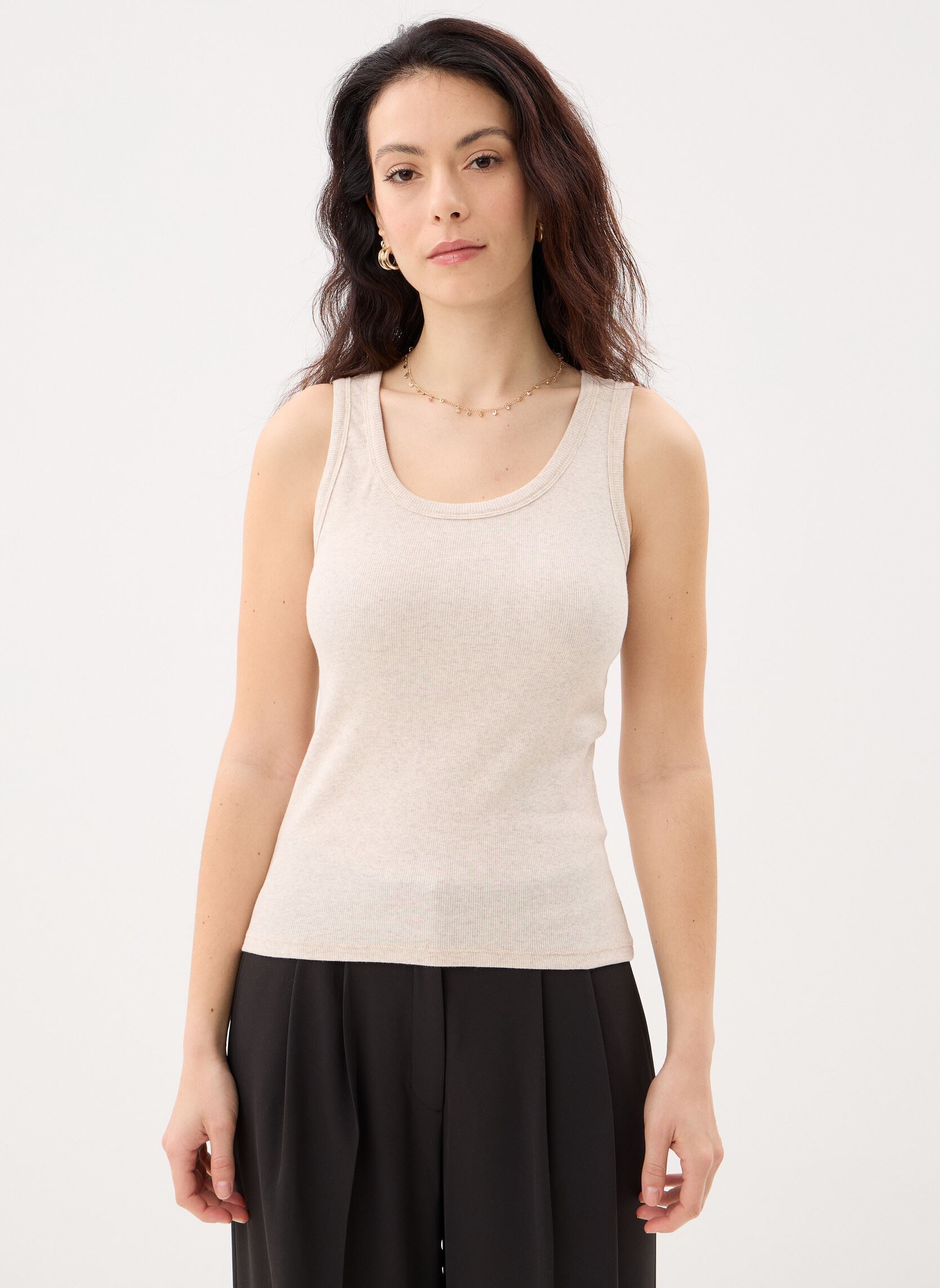 Hemdjes Objmoli Sli Tank Top Noos dames bruin OBJECT Hemdjes Objmoli Sli Tank Top Noos dames bruin Humus