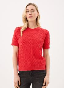 Pulls Objnoa S/S Re Knit Pullover Noos femme rouge OBJECT Pulls Objnoa S/S Re Knit Pullover Noos femme rouge POINSETTIA