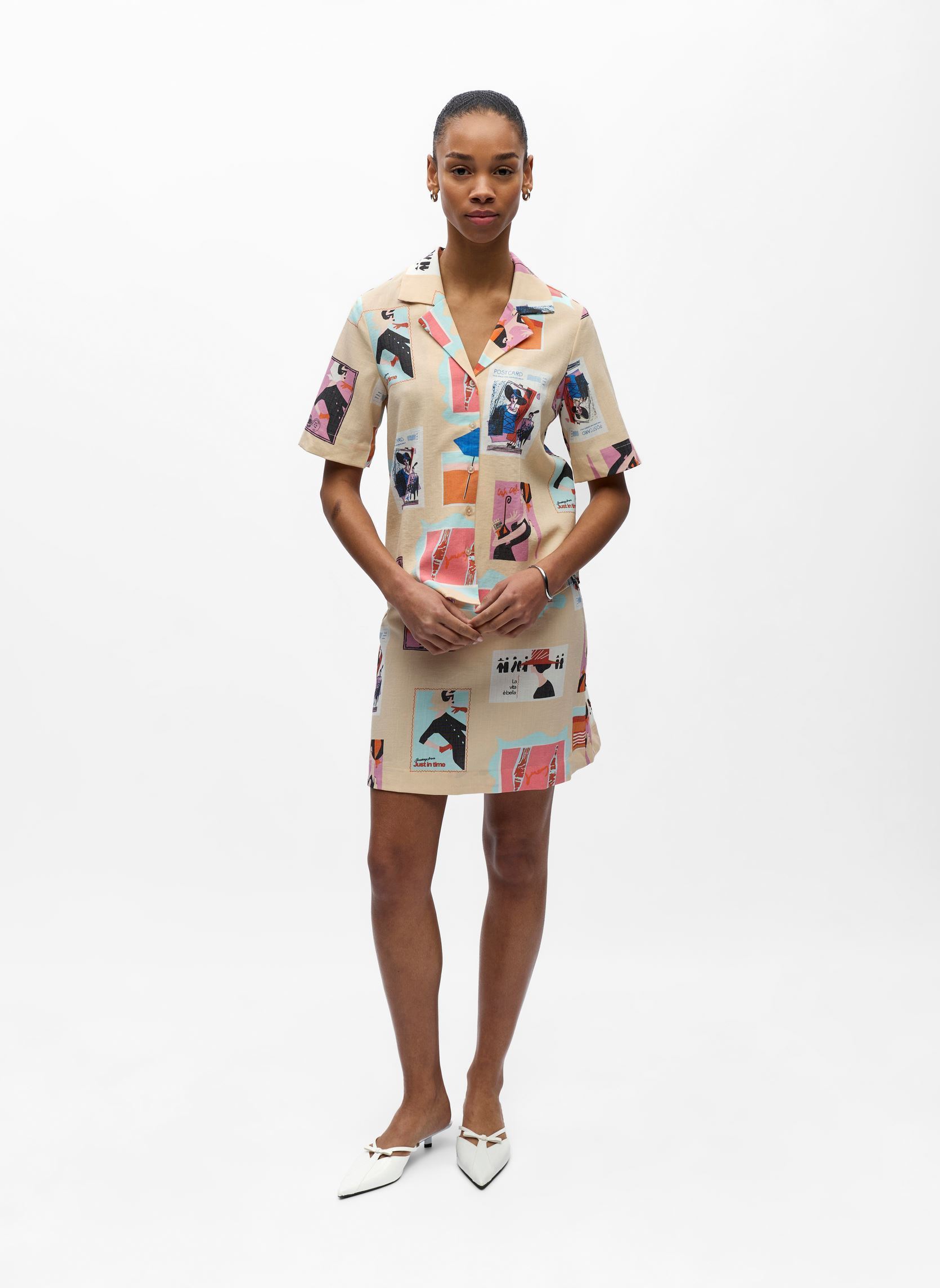 Kurzarm-Hemden Objtracy 2/4 Re V-Neck Shirt 143 damen beige OBJECT Kurzarm-Hemden Objtracy 2/4 Re V-Neck Shirt 143 damen beige SANDSHELL