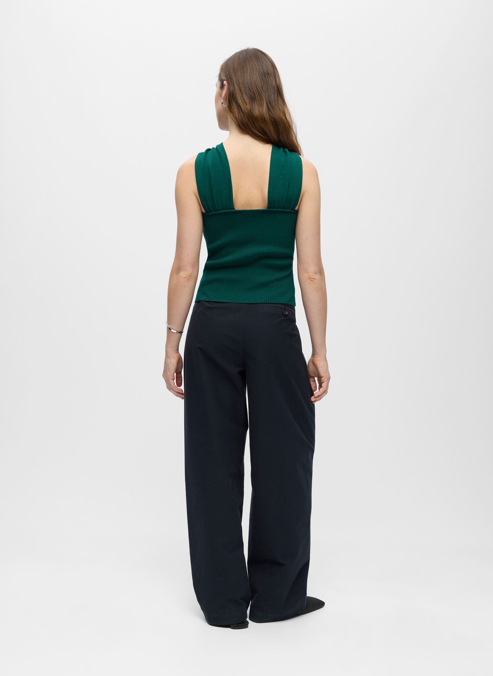 Tops Objcallie S/L Sli Knit Top 144 dames groen OBJECT Tops Objcallie S/L Sli Knit Top 144 dames groen BOTANICAL GARDEN