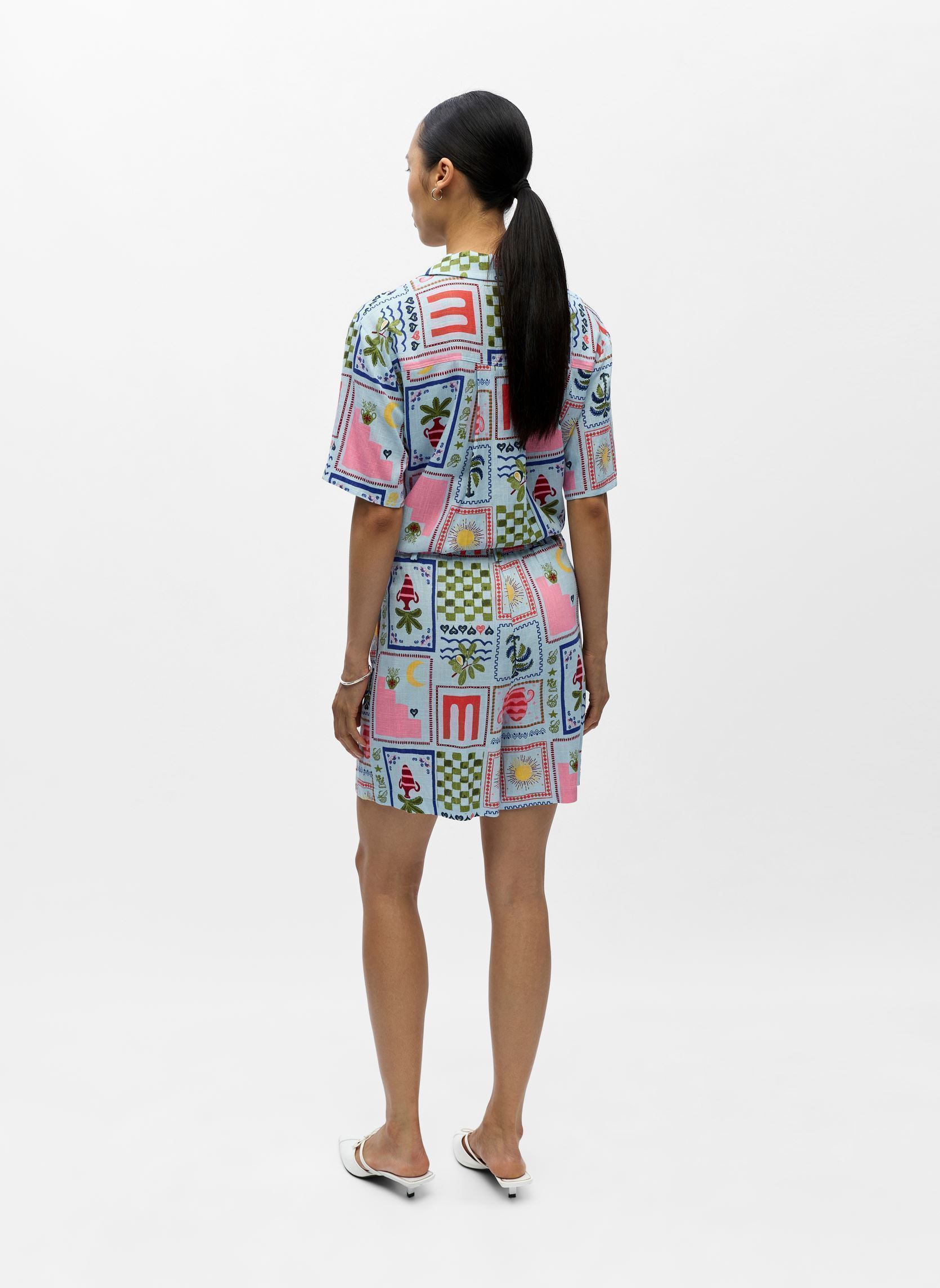 Shorts Objedie H/W Shorts 144 femme bleu OBJECT Shorts Objedie H/W Shorts 144 femme bleu Winter Sky