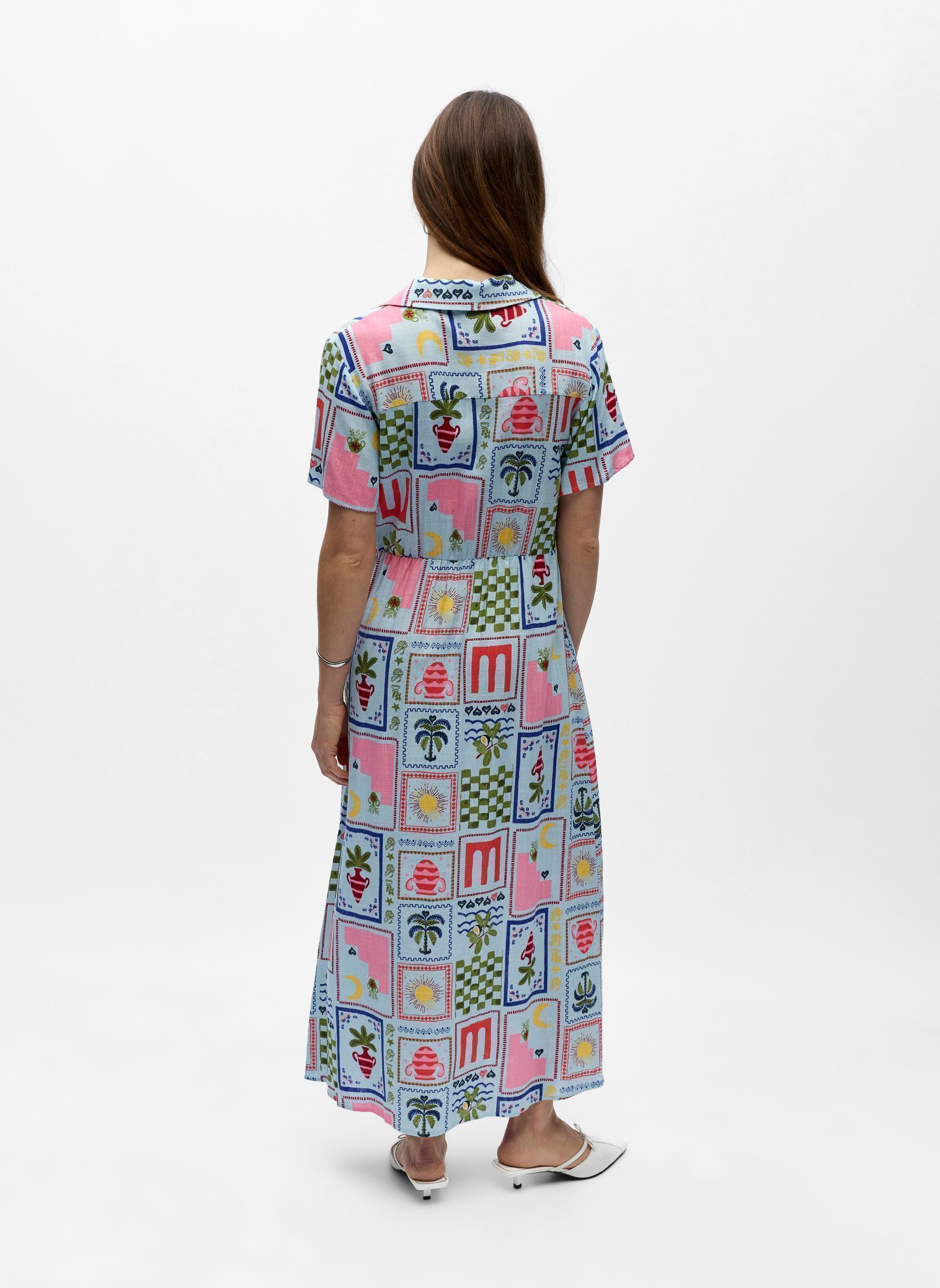 Vestidos Objedie Ss Re Midi Dress 144 mujer azul OBJECT Vestidos Objedie Ss Re Midi Dress 144 mujer azul Winter Sky