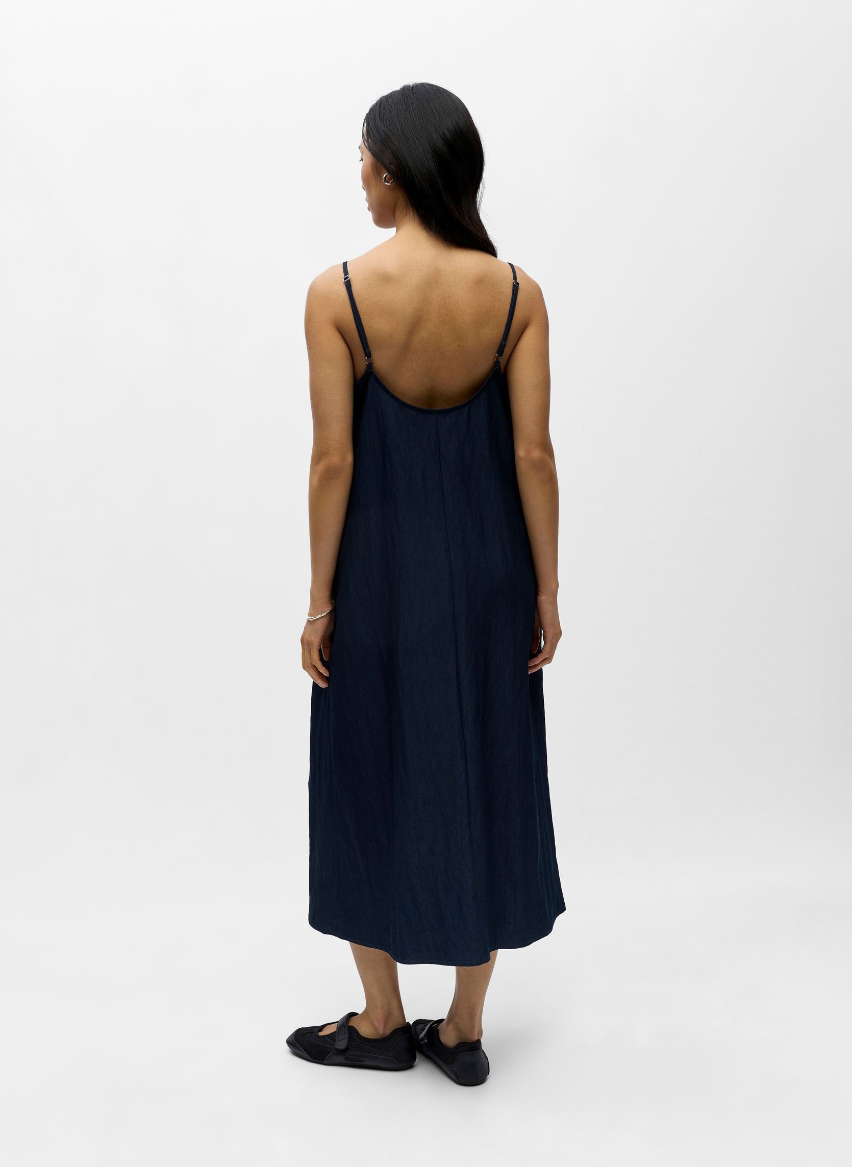 Lange jurken Objgundi S/L Lo Dress E Le 26 dames blauw OBJECT Lange jurken Objgundi S/L Lo Dress E Le 26 dames blauw Sky captain