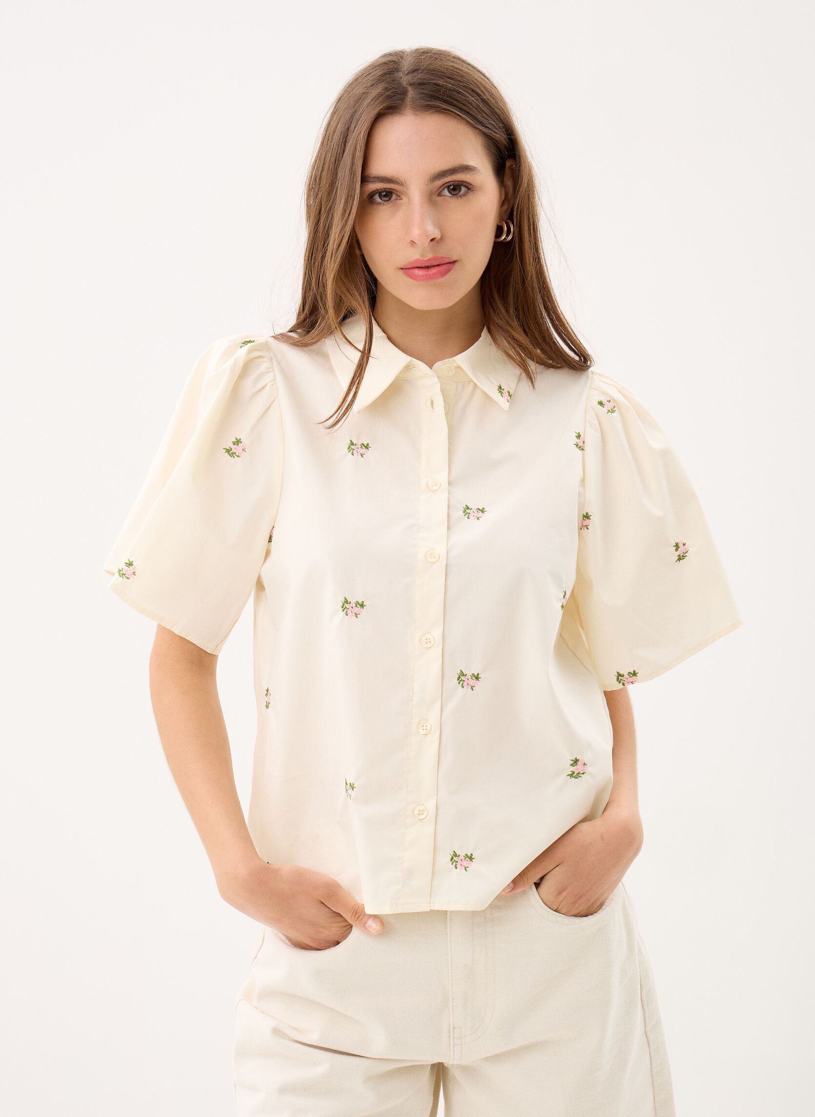 Hemden Objmolia S/S Re Shirt 143 dames wit OBJECT Hemden Objmolia S/S Re Shirt 143 dames wit CLOUD DANCER