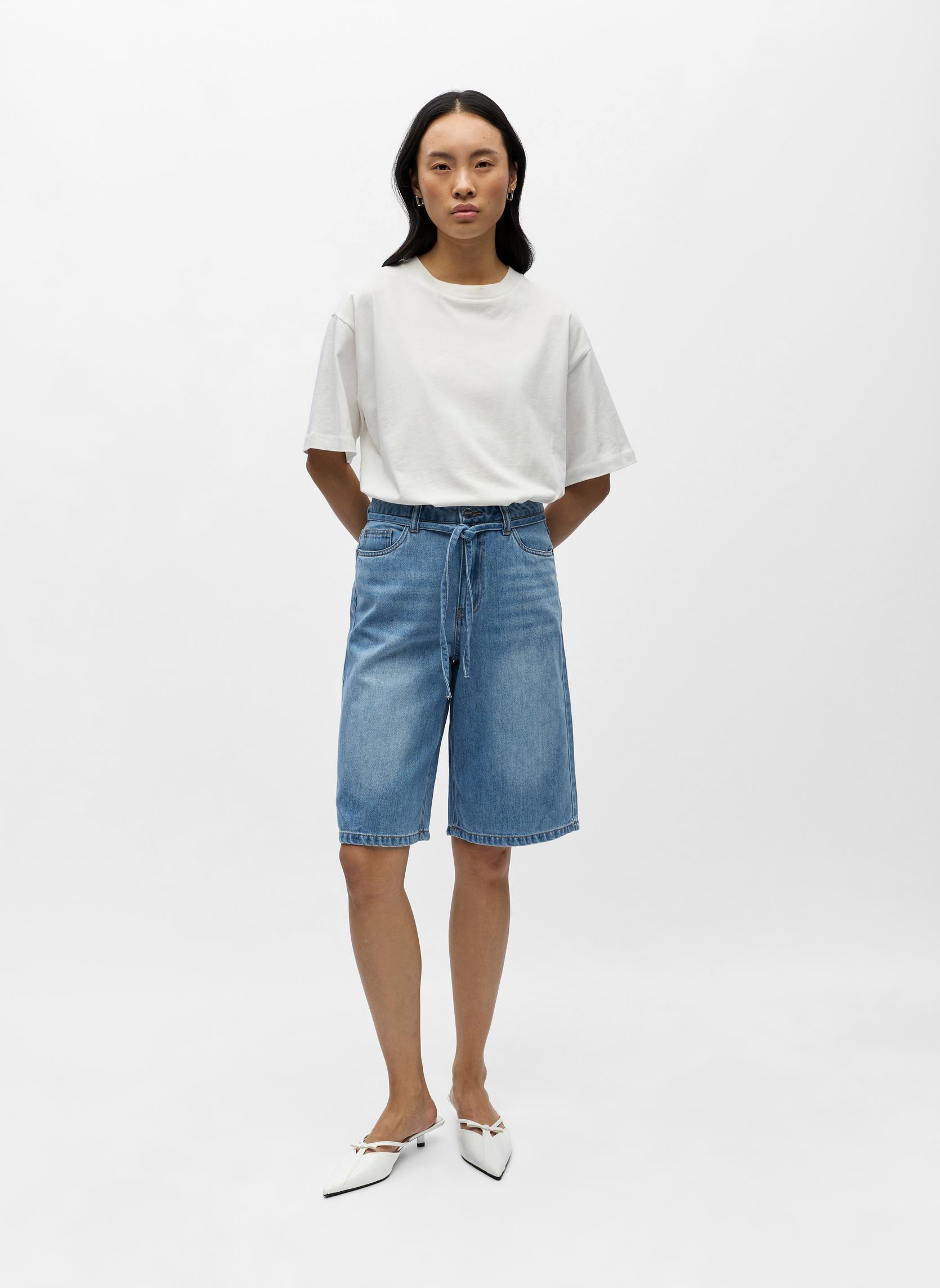Shorts Objrosie Mw Lo Denim Long Shorts Noos damen blau OBJECT Shorts Objrosie Mw Lo Denim Long Shorts Noos damen blau LIGHT BLUE DENIM