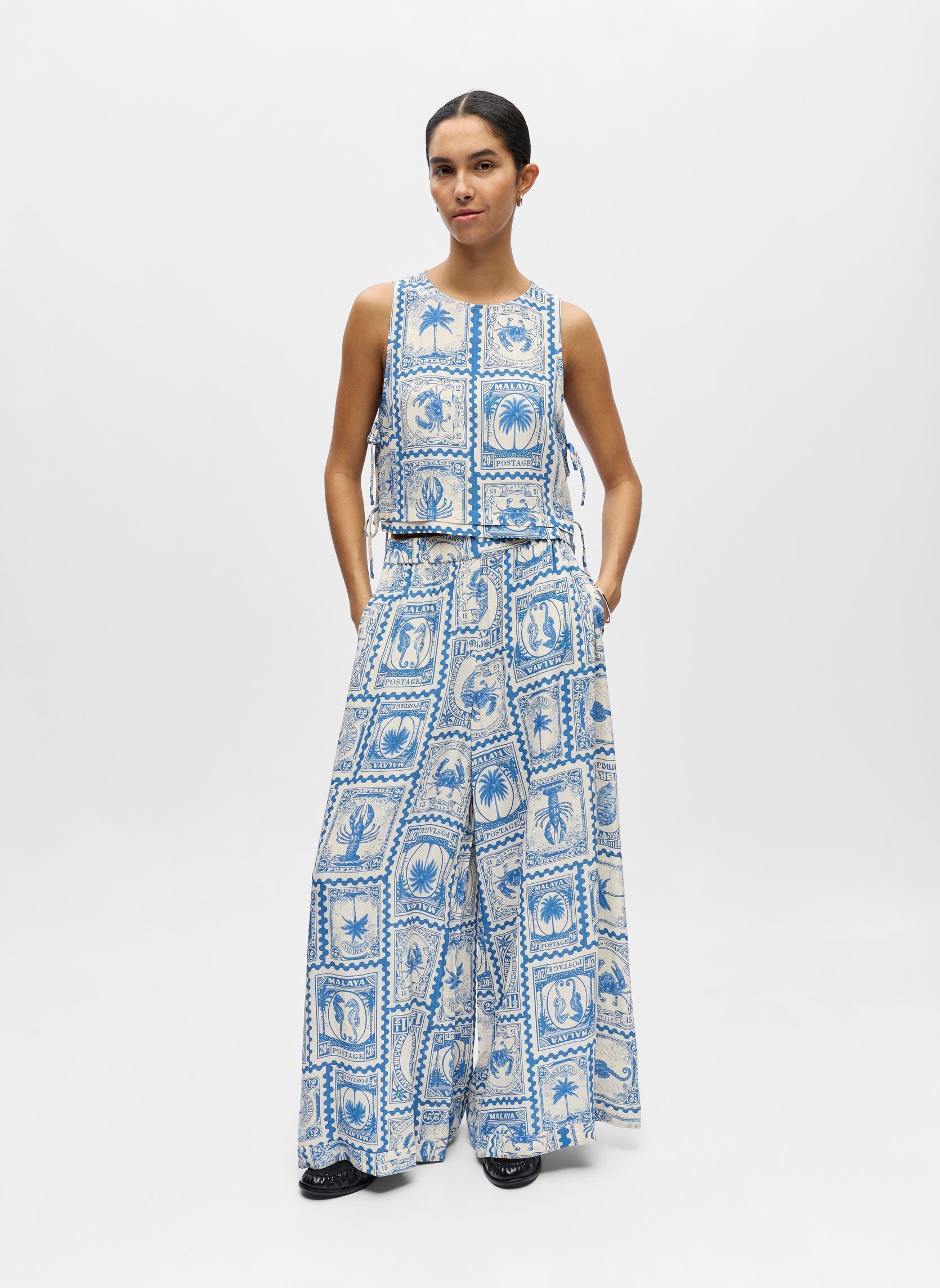Wijde broeken Objvima H/W Skirt Pant 144 dames beige OBJECT Wijde broeken Objvima H/W Skirt Pant 144 dames beige Birch