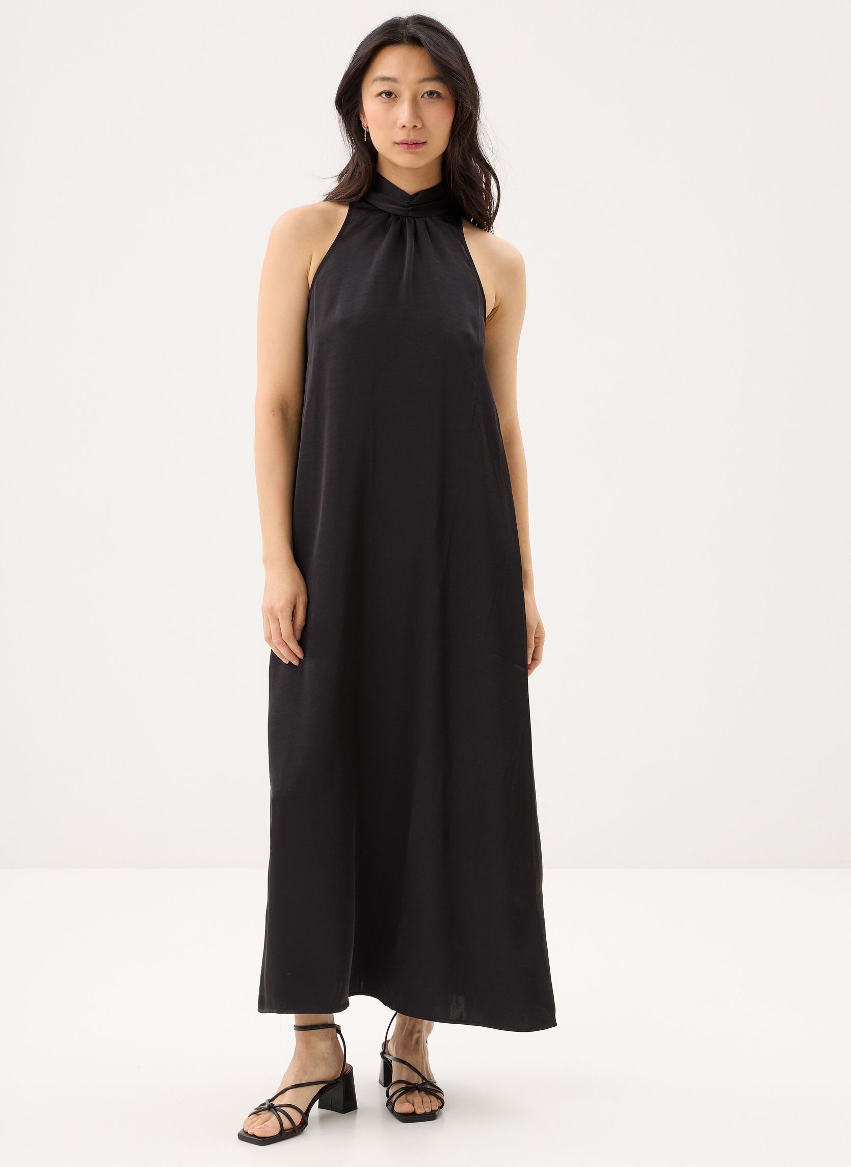 Robes Objchilli S/L Re Midi Dress 144 femme noir OBJECT Robes Objchilli S/L Re Midi Dress 144 femme noir Black