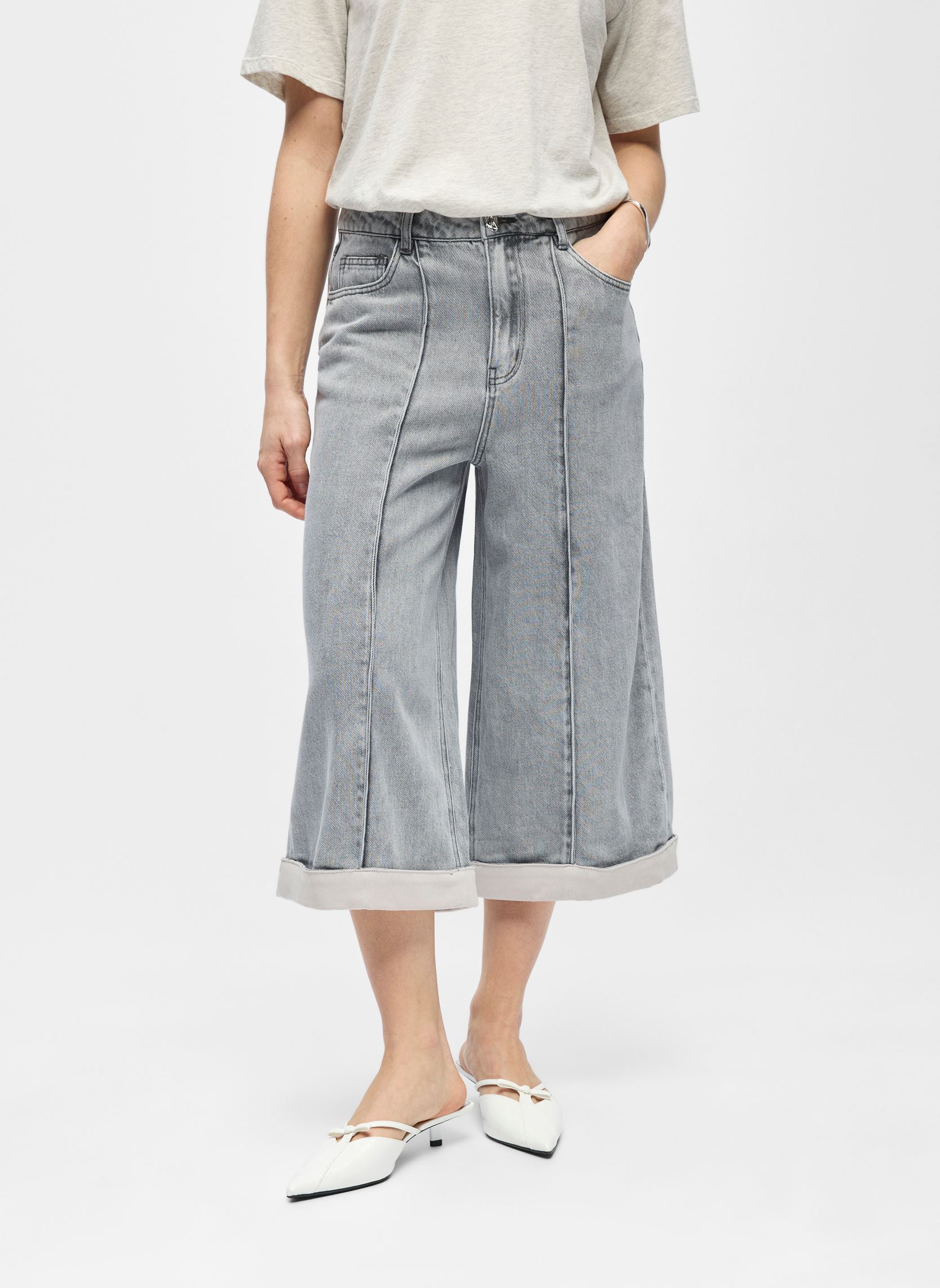 Shorts Objgail Mw Lo Bermuda Denim Shorts 144 femme gris OBJECT Shorts Objgail Mw Lo Bermuda Denim Shorts 144 femme gris Light Grey Denim