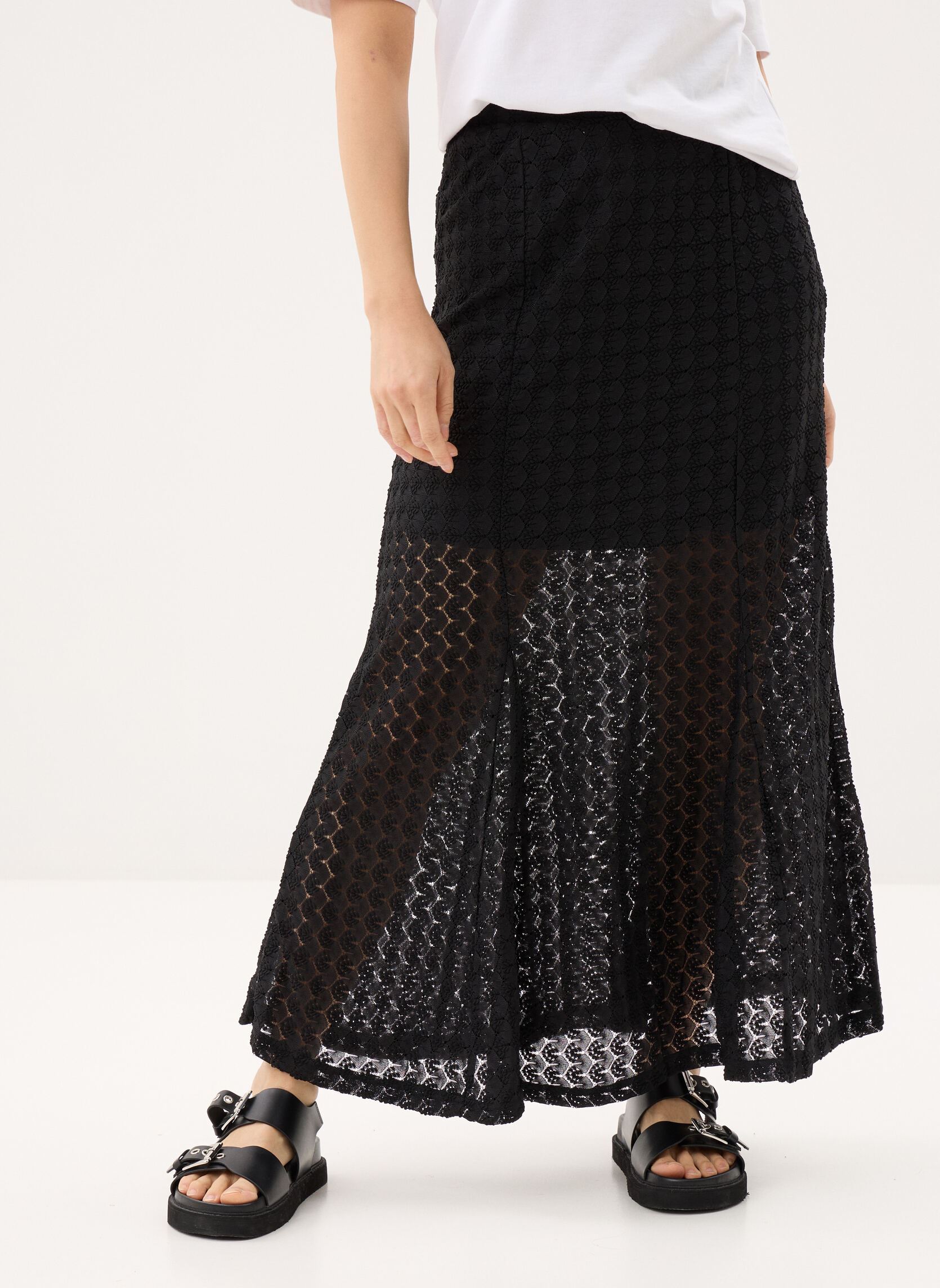 Lange rokken Objjulia Hw Long Skirt 144 dames zwart OBJECT Lange rokken Objjulia Hw Long Skirt 144 dames zwart Black