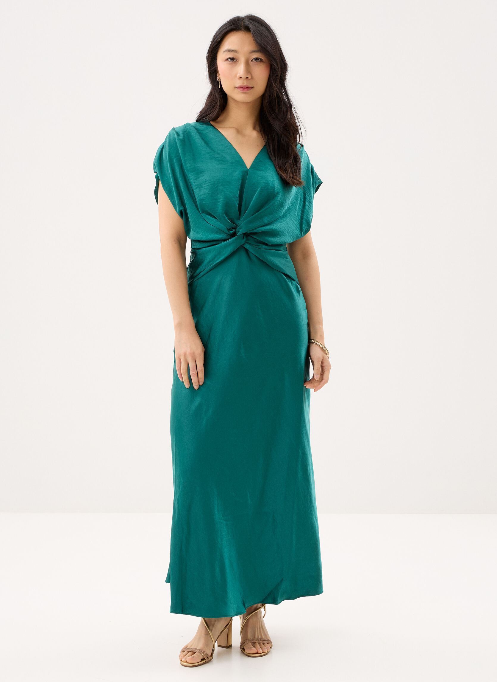 Robes longues Objlia Re Ss Long Dress 144 femme vert OBJECT Robes longues Objlia Re Ss Long Dress 144 femme vert BOTANICAL GARDEN