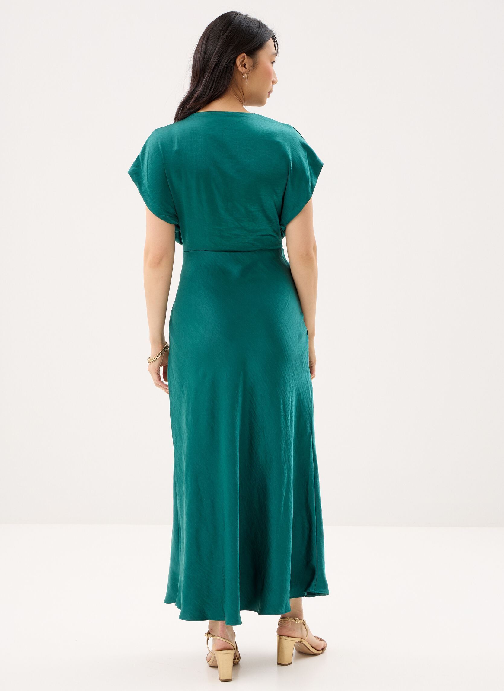 Robes longues Objlia Re Ss Long Dress 144 femme vert OBJECT Robes longues Objlia Re Ss Long Dress 144 femme vert BOTANICAL GARDEN