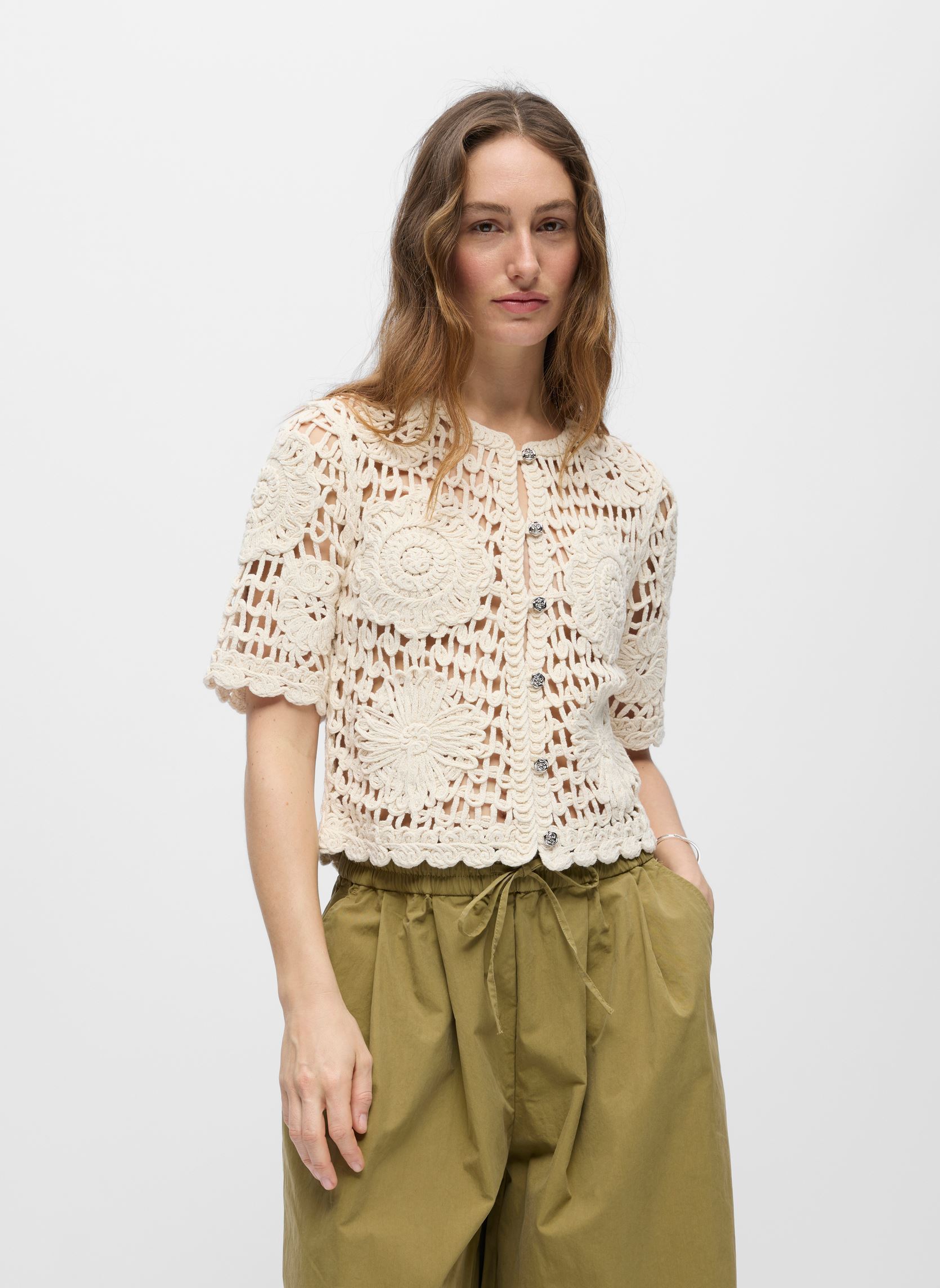Pulls Objminga Re S/S Knit Cardigan 144 femme beige OBJECT Pulls Objminga Re S/S Knit Cardigan 144 femme beige Birch