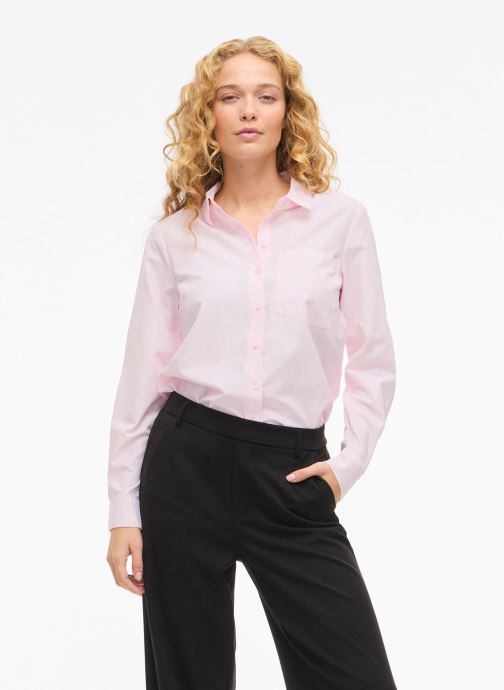 Vila Lange mouw overhemden Vidarma L/S Regular Shirt - Noos dames roze