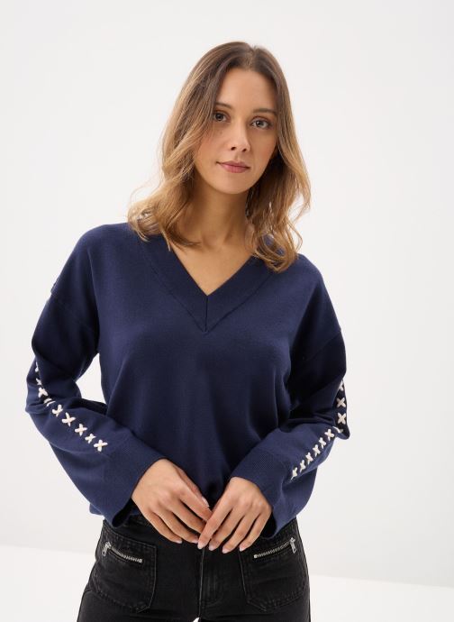Vila Pulls Vikasta Ls Knit/C35 femme bleu