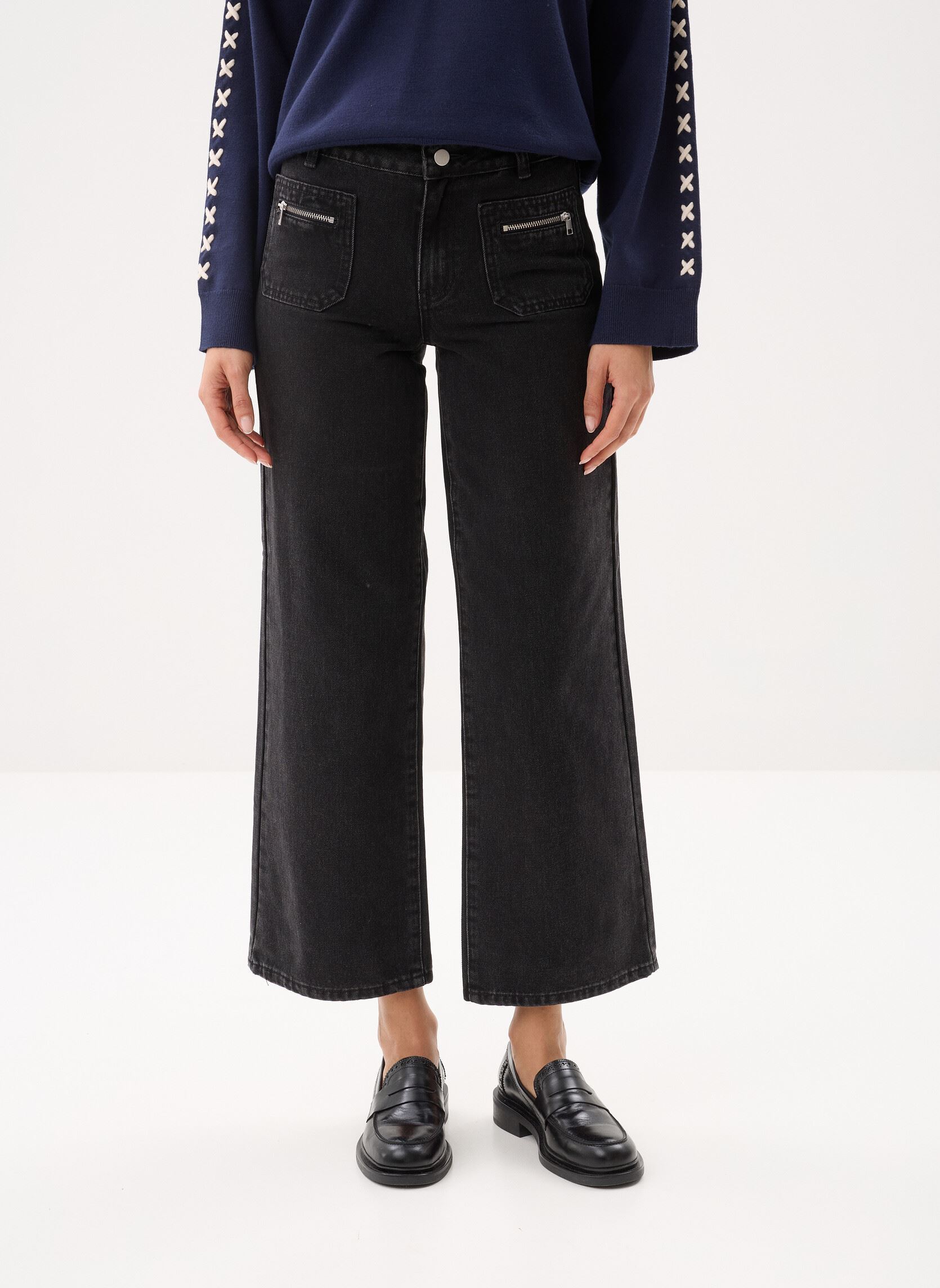 Wijde jeans / Flared Jeans Vimarlin Rw Jeans/C35 dames zwart Vila Wijde jeans / Flared Jeans Vimarlin Rw Jeans/C35 dames zwart BLACK BEAUTY